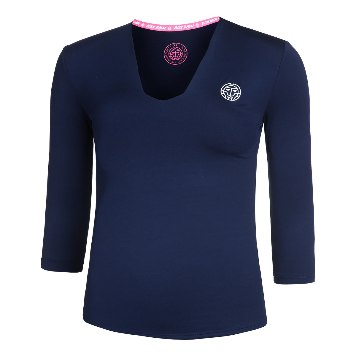 BIDI BADU Ariana Tech V-Neck Longsleeve Dames - donkerblauw,