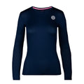 Pia Tech Roundneck Longsleeve Dames - blauw,