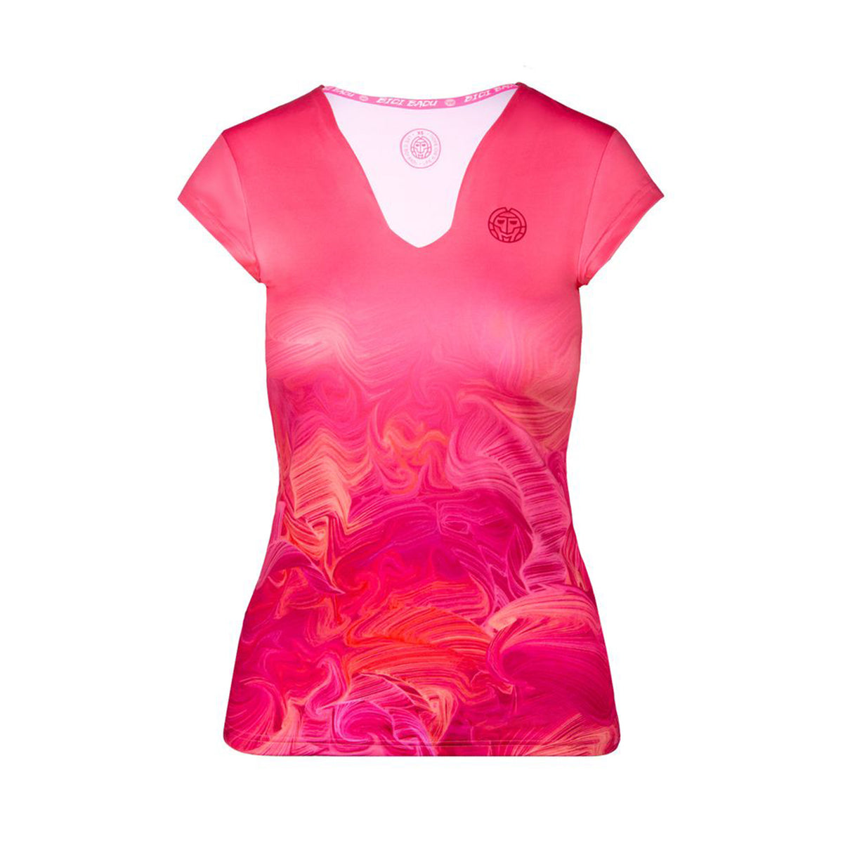 BIDI BADU Anele Tech Roundneck T-shirt Meisjes - pink, veelkleurig