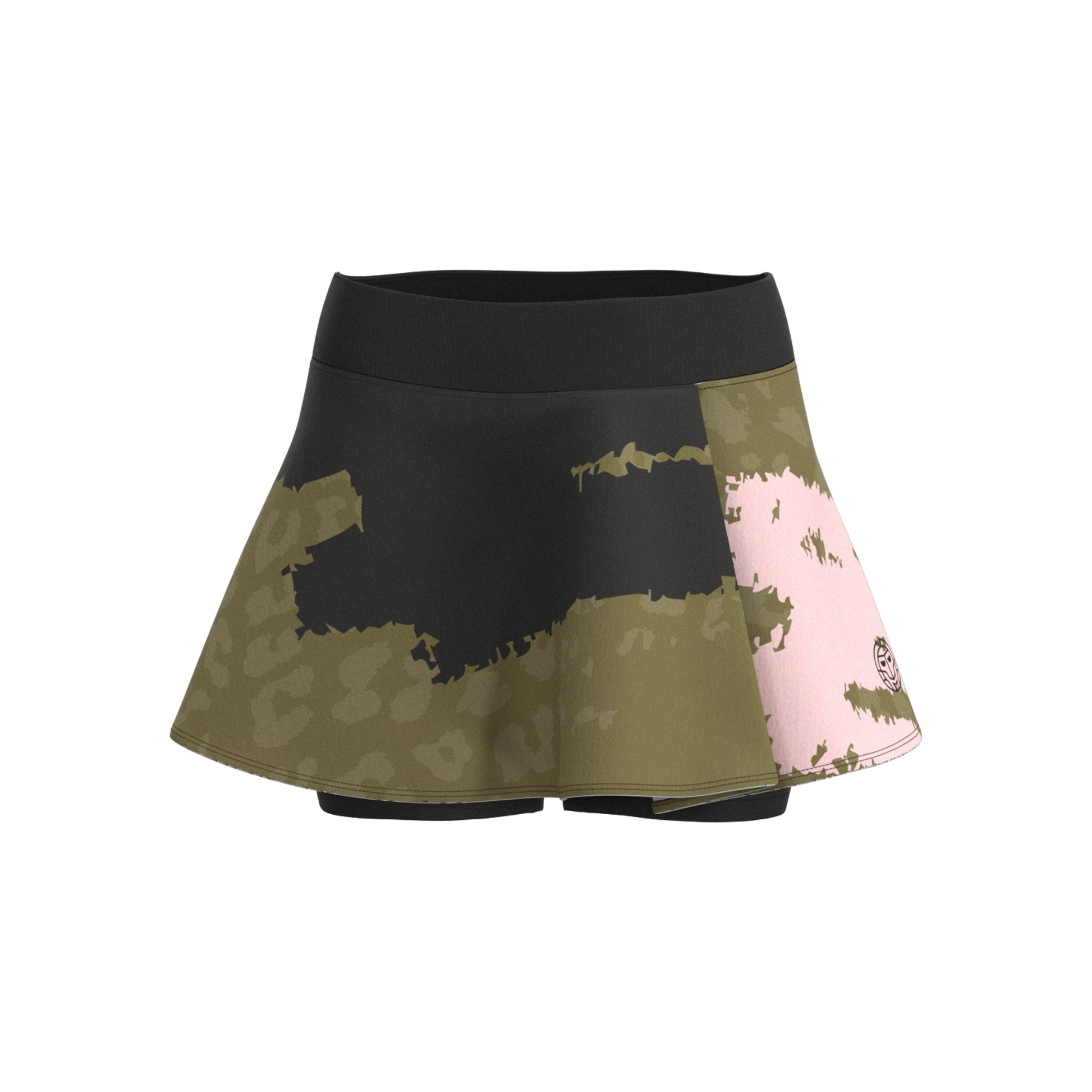 BIDI BADU Crew Wavy Rok Dames - olijf, veelkleurig