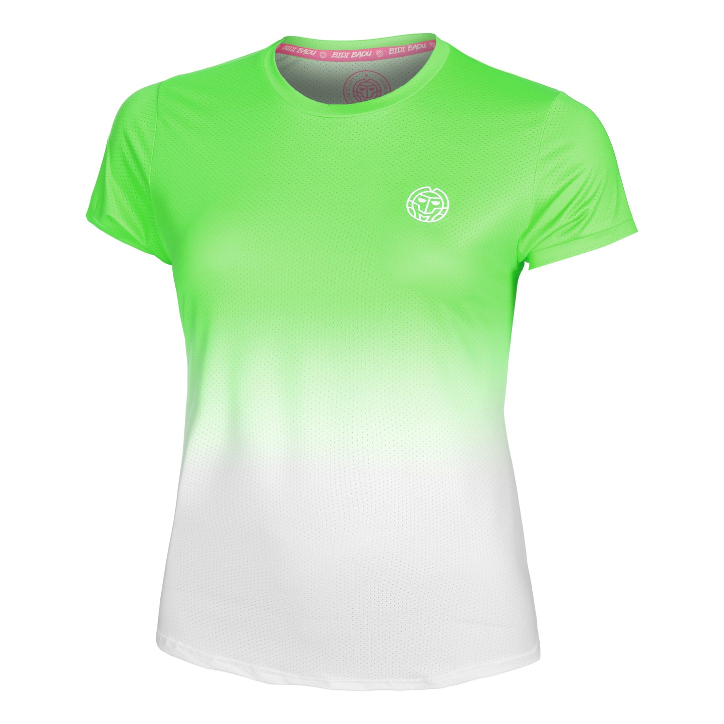 BIDI BADU Crew Gradiant T-shirt Femmes-Vert Fluo,Blanc