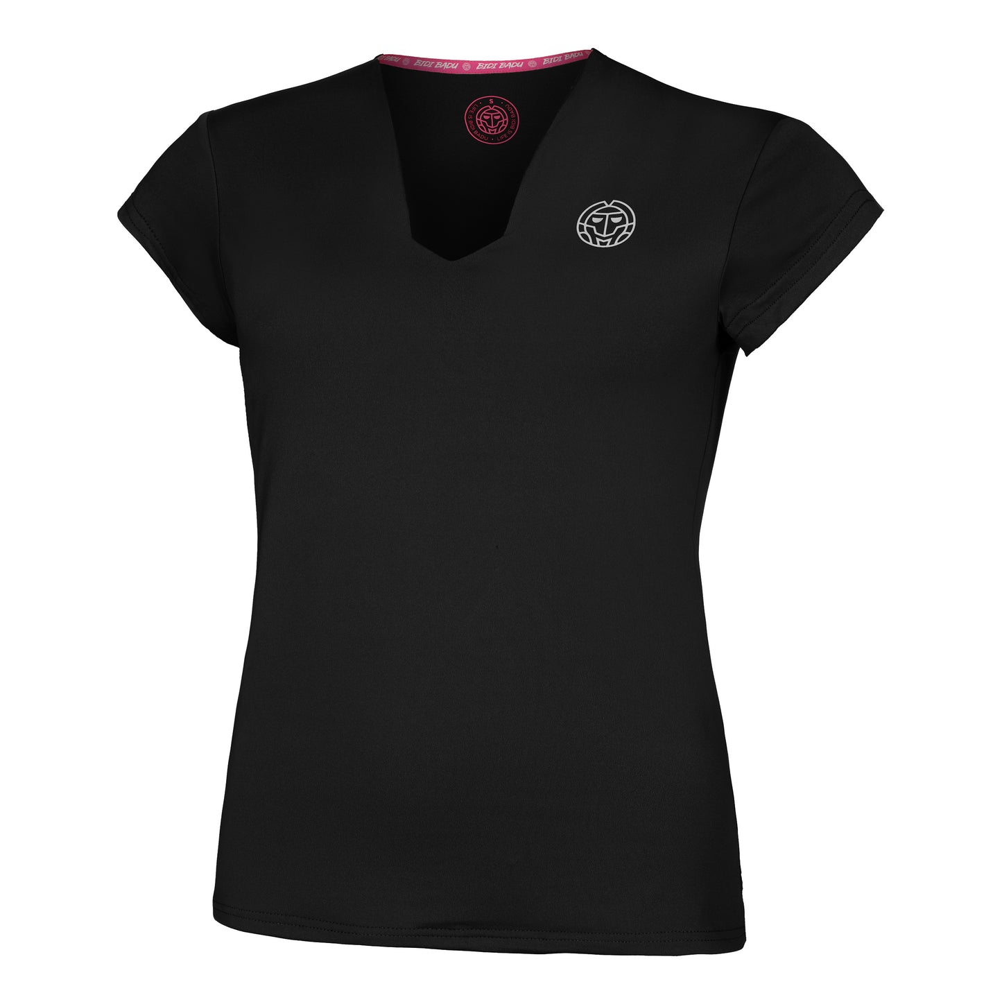 BIDI BADU Crew V-Neck T-shirt Dames-Zwart
