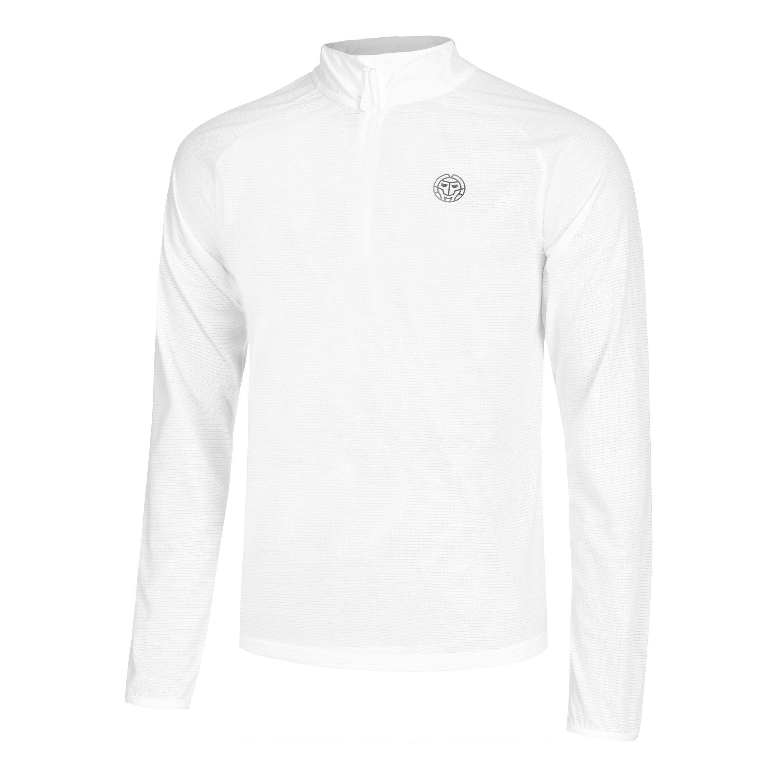 BIDI BADU Crew Haut Manches Longues Hommes-Blanc