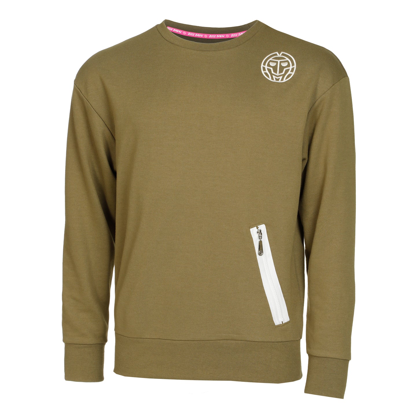 BIDI BADU Chill Crew Sweat-shirt Hommes-Vert Olive