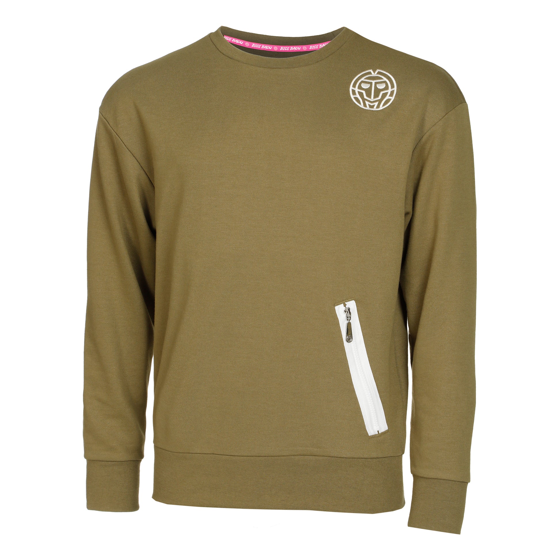 BIDI BADU Chill Crew Sweat-shirt Hommes-Vert Olive