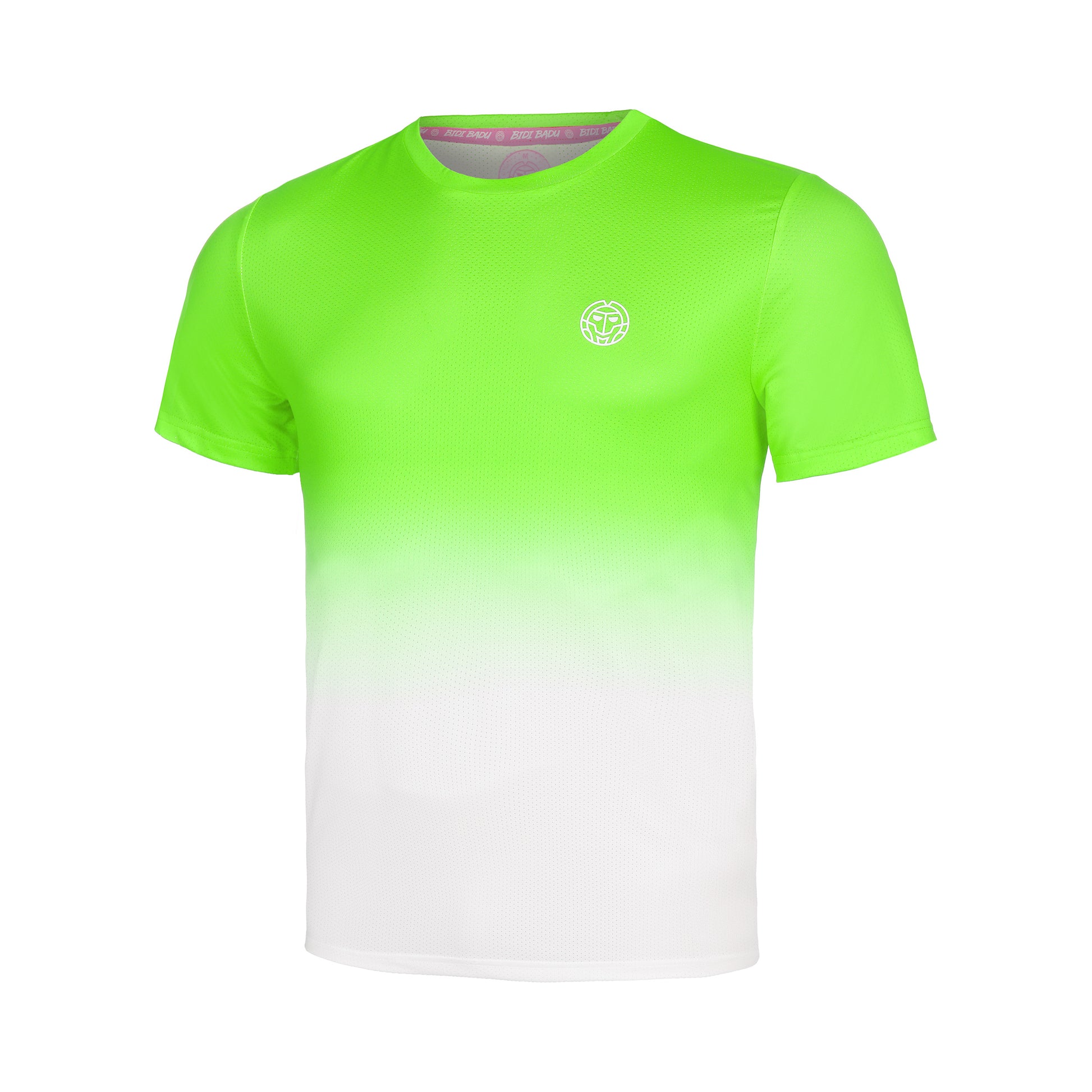 BIDI BADU Crew Gradiant T-shirt Garçons-Vert Fluo,Blanc