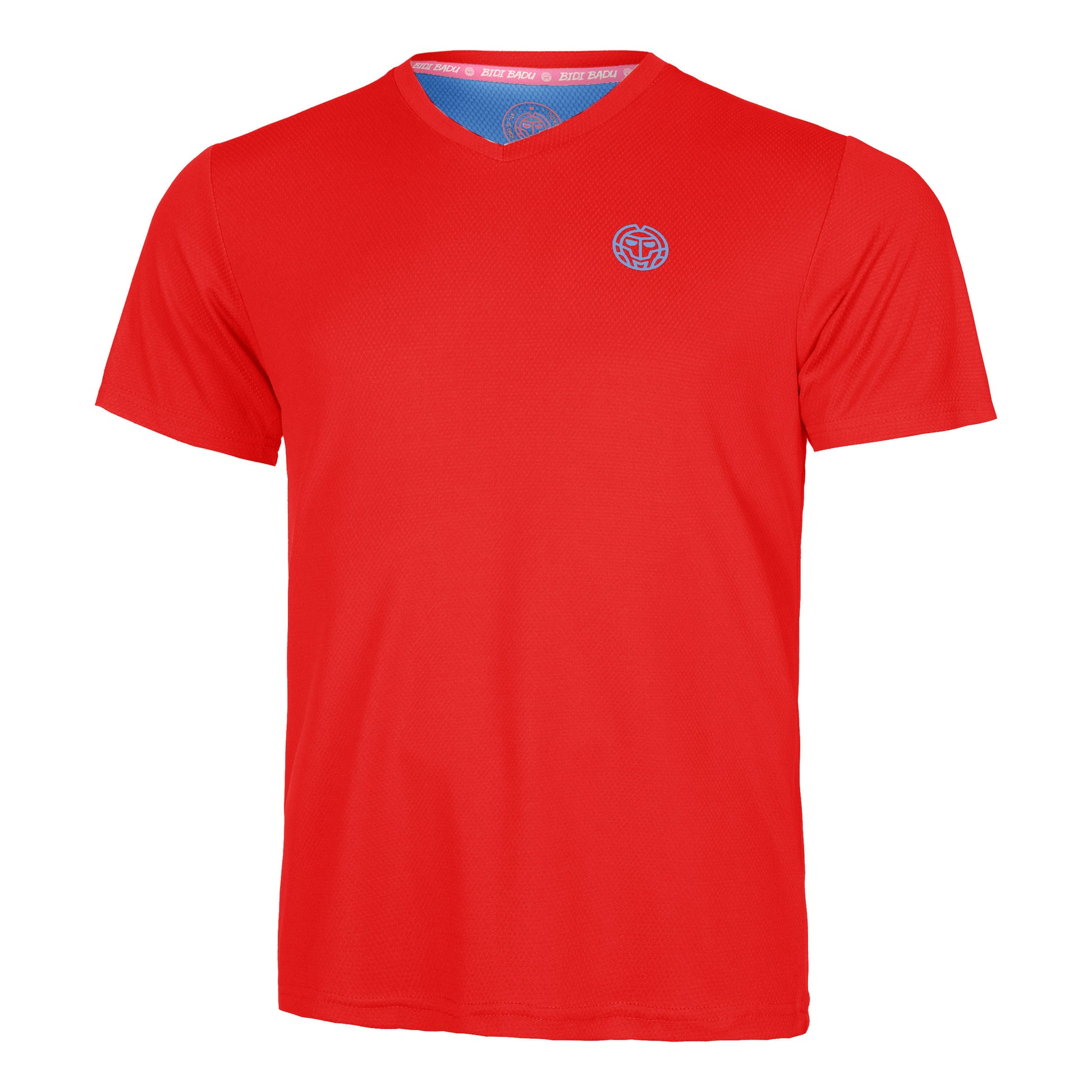 BIDI BADU Crew Inside Out V-Neck T-shirt Heren - rood