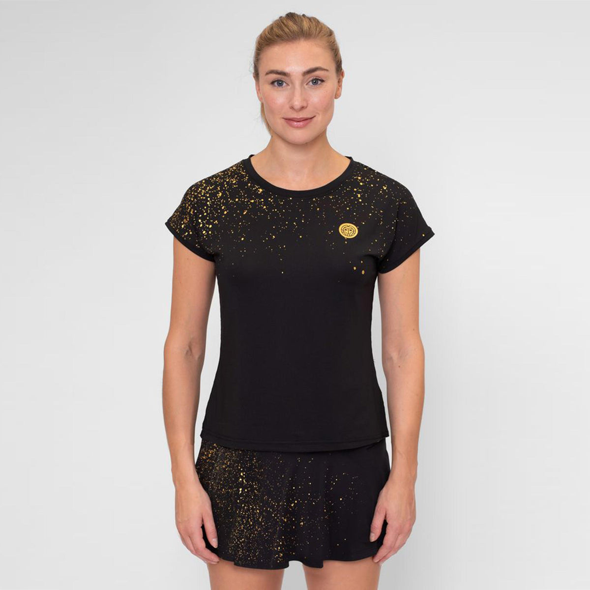 BIDI BADU Paris 2024 T-shirt Femmes-Noir,Or