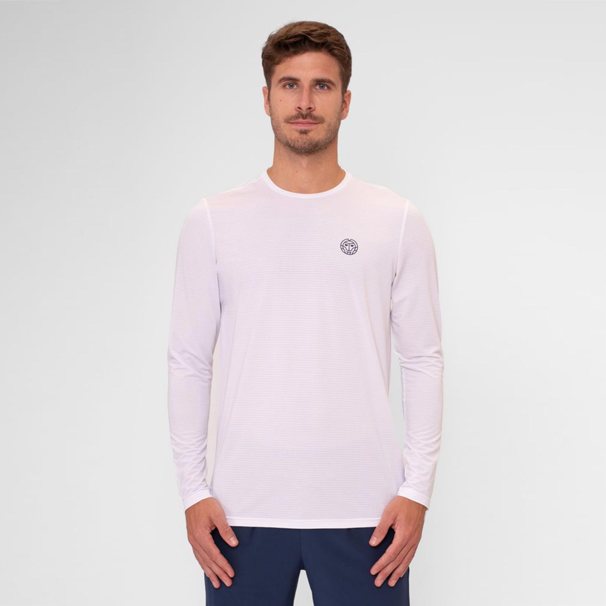 BIDI BADU Crew Roundneck Longsleeve Heren-Wit
