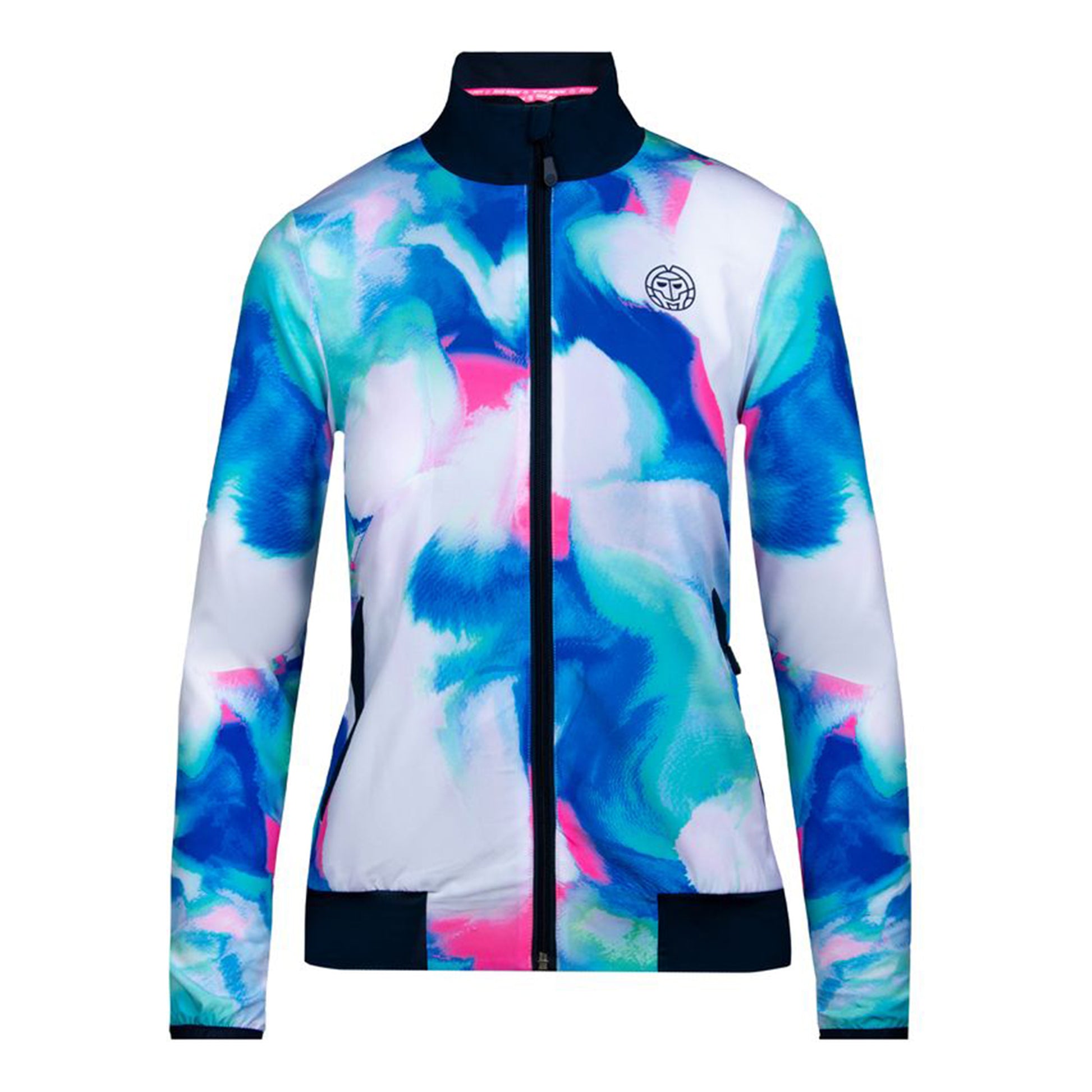 BIDI BADU Gene Tech Trainingsjack Dames-Blauw,Roze