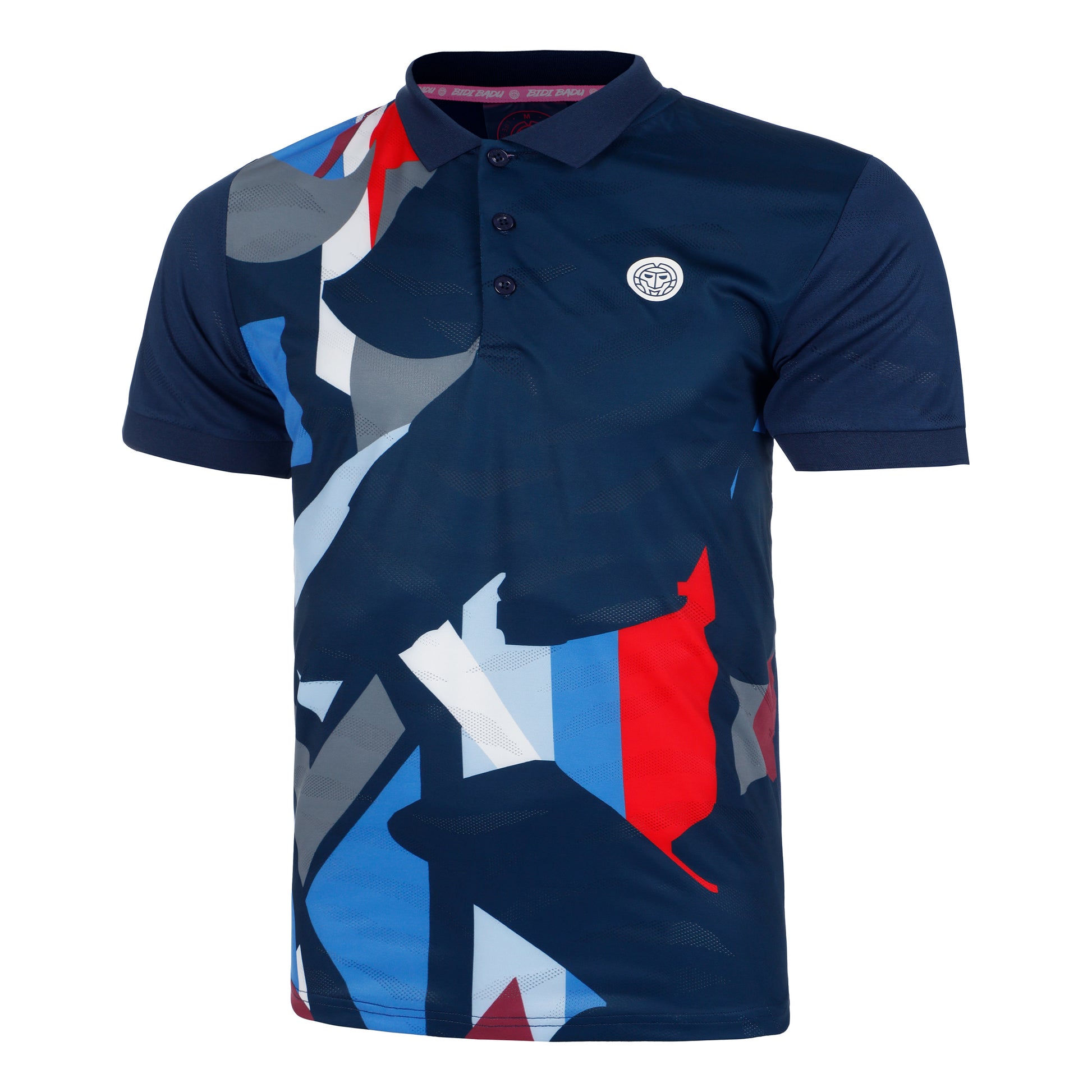 BIDI BADU New York 2024 Polo Hommes - bleu foncé, multicouleur