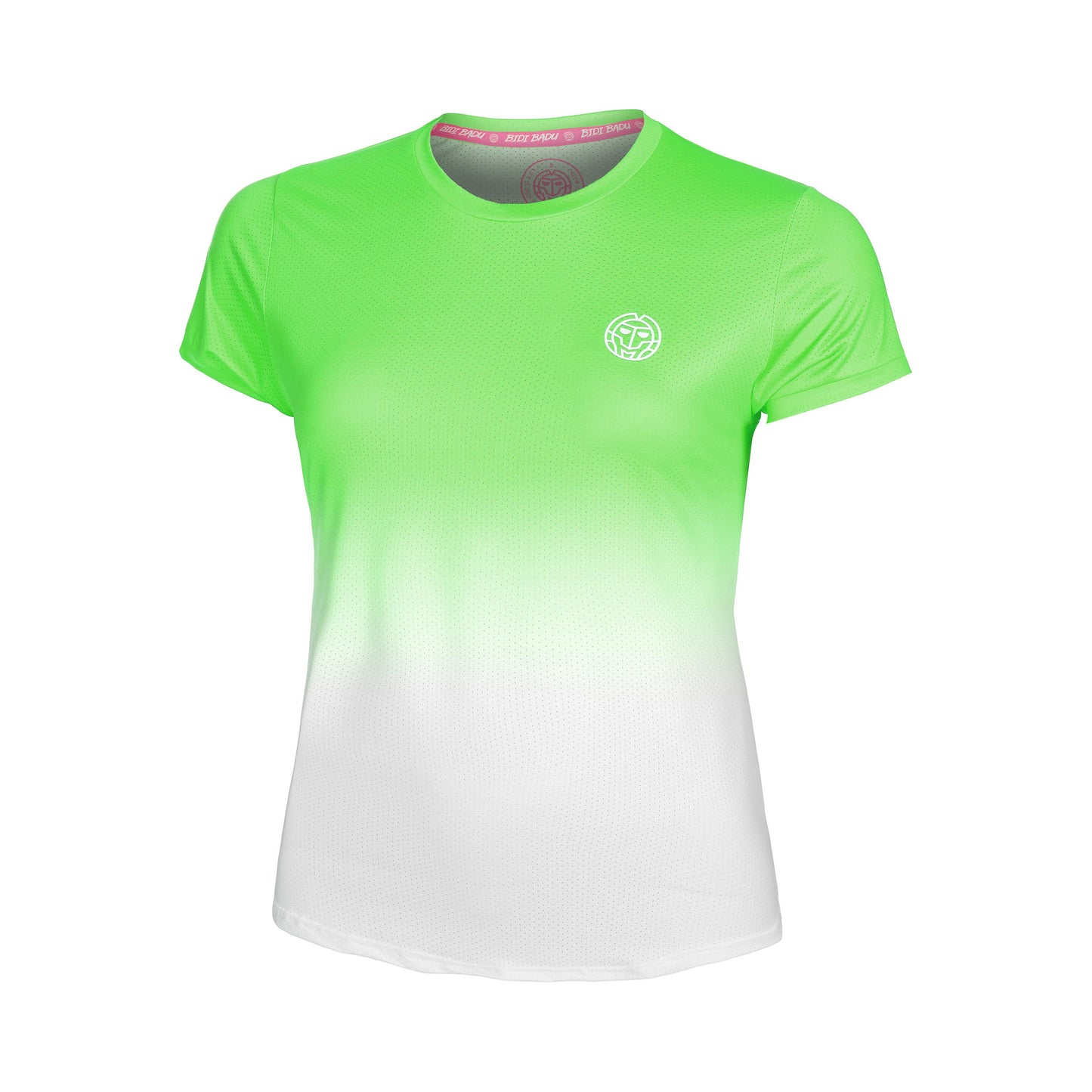 BIDI BADU Crew Gradiant T-shirt Filles-Vert Fluo,Blanc