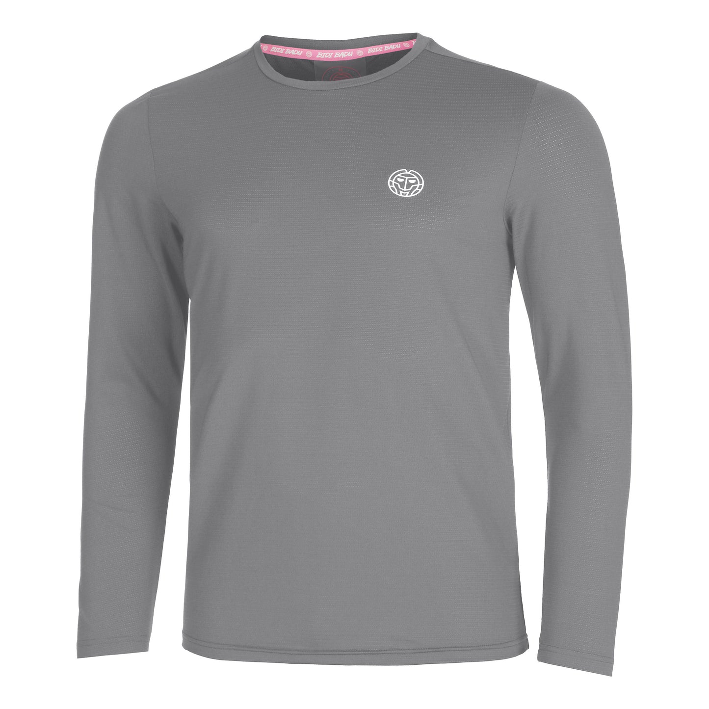 BIDI BADU Crew Roundneck Haut Manches Longues Hommes-Gris