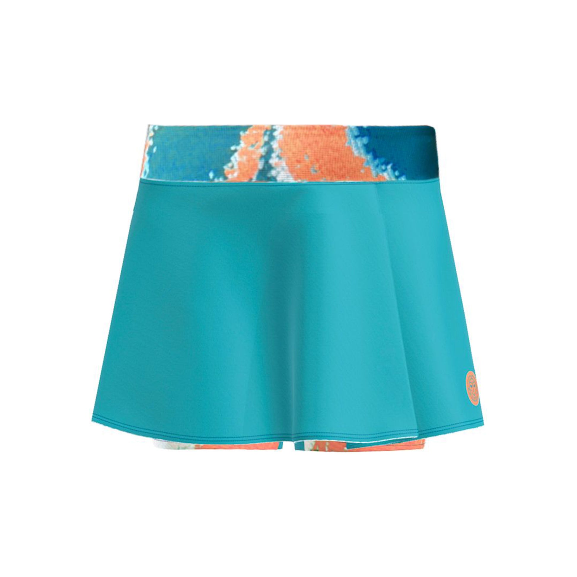 BIDI BADU Melbourne 2025 Printed Rok Dames-Petrolblauw,Oranje