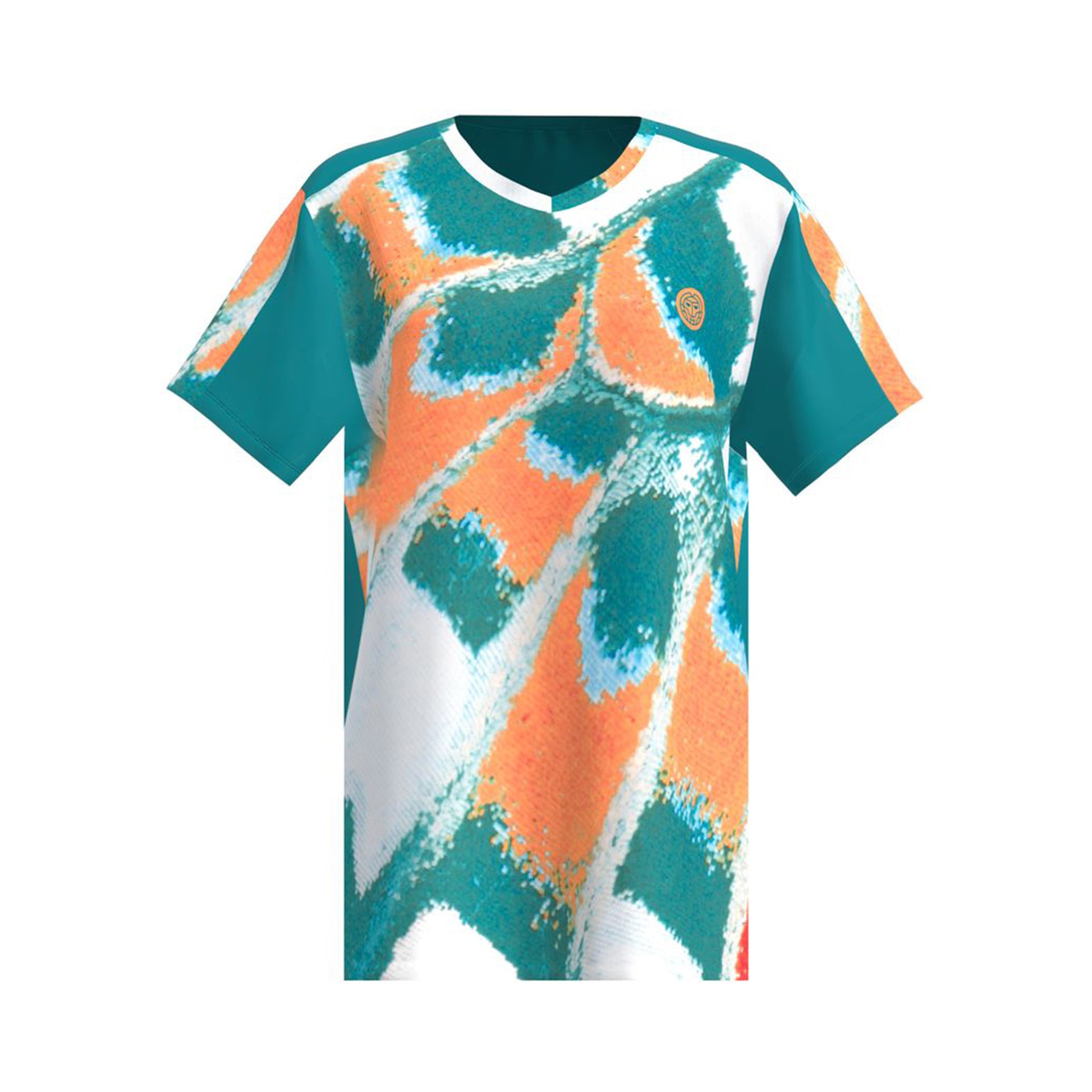 BIDI BADU Melbourne 2025 V-Neck T-shirt Jongens-Petrolblauw,Oranje