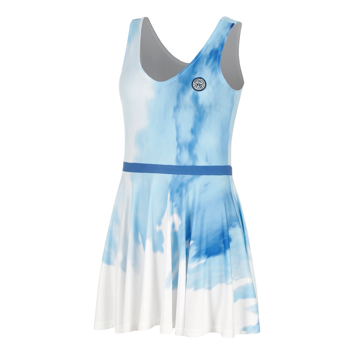 BIDI BADU Watercolour Jurk Dames-Wit,Blauw