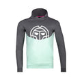 Bassem Lifestyle Sweater met capuchon Jongens - donkergrijs, mint