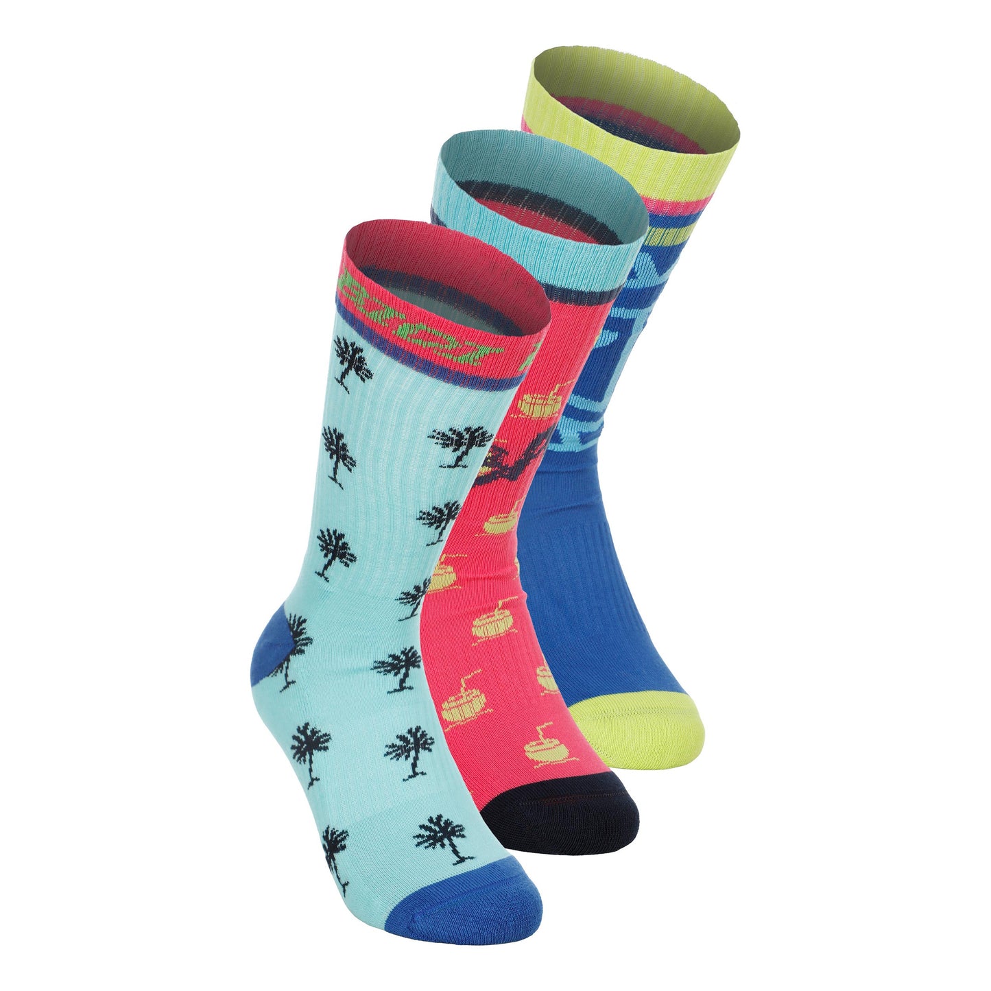 BIDI BADU Bold Bro II Crew Printed Move Chaussettes De Tennis-Multicouleur