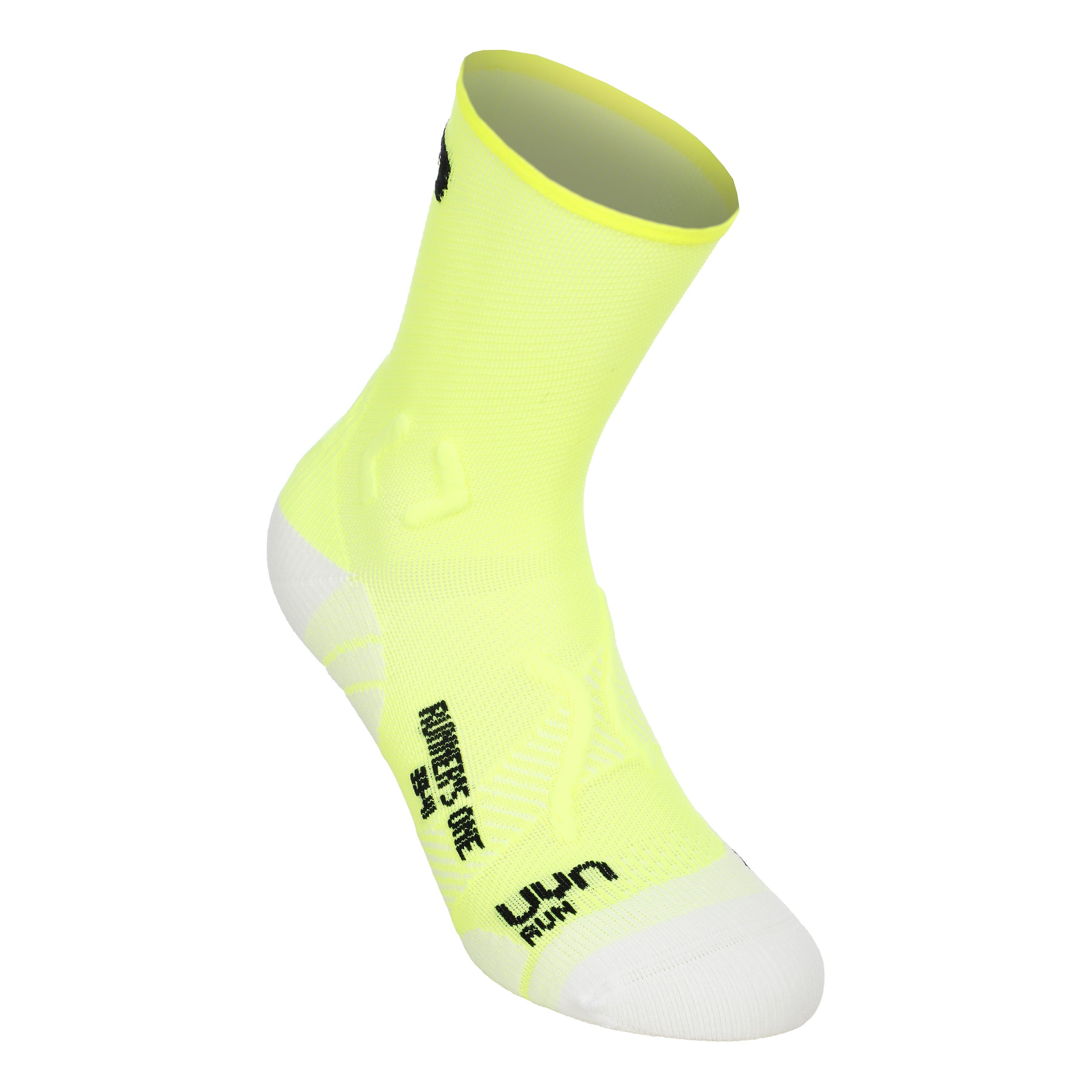 UYN Runner's One Short Hardloopsokken Heren - geel, wit