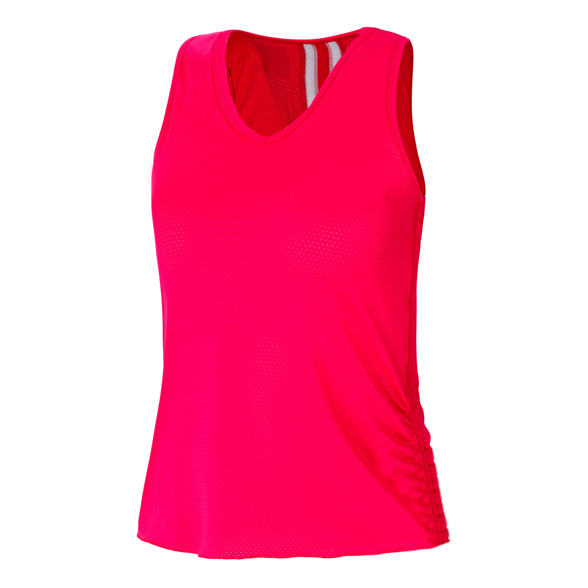 Lucky in Love Pindot V-Neck Tanktop Dames - pink, wit