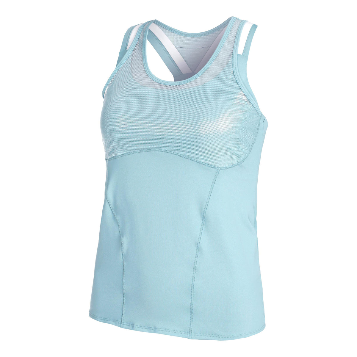 Lucky in Love Feelin Mesh with Bra Tanktop Dames - turkoois, veelkleurig