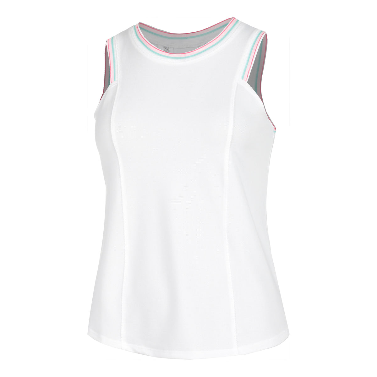Lucky in Love Retro Deco Tanktop Dames - wit,