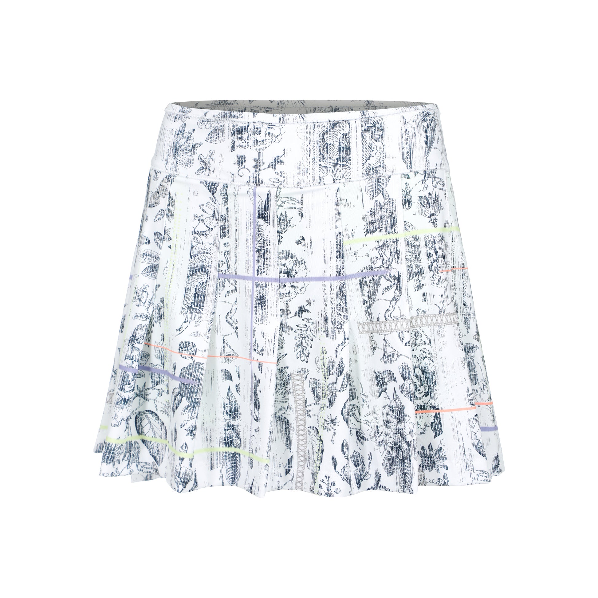 Lucky in Love Retro Deco Rok Dames - wit, veelkleurig
