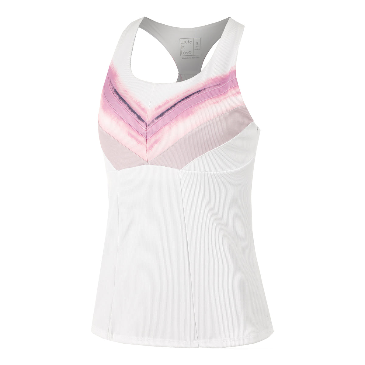 Lucky in Love Mystic Petal Racerback Débardeur tank top Femmes - blanc, rosé