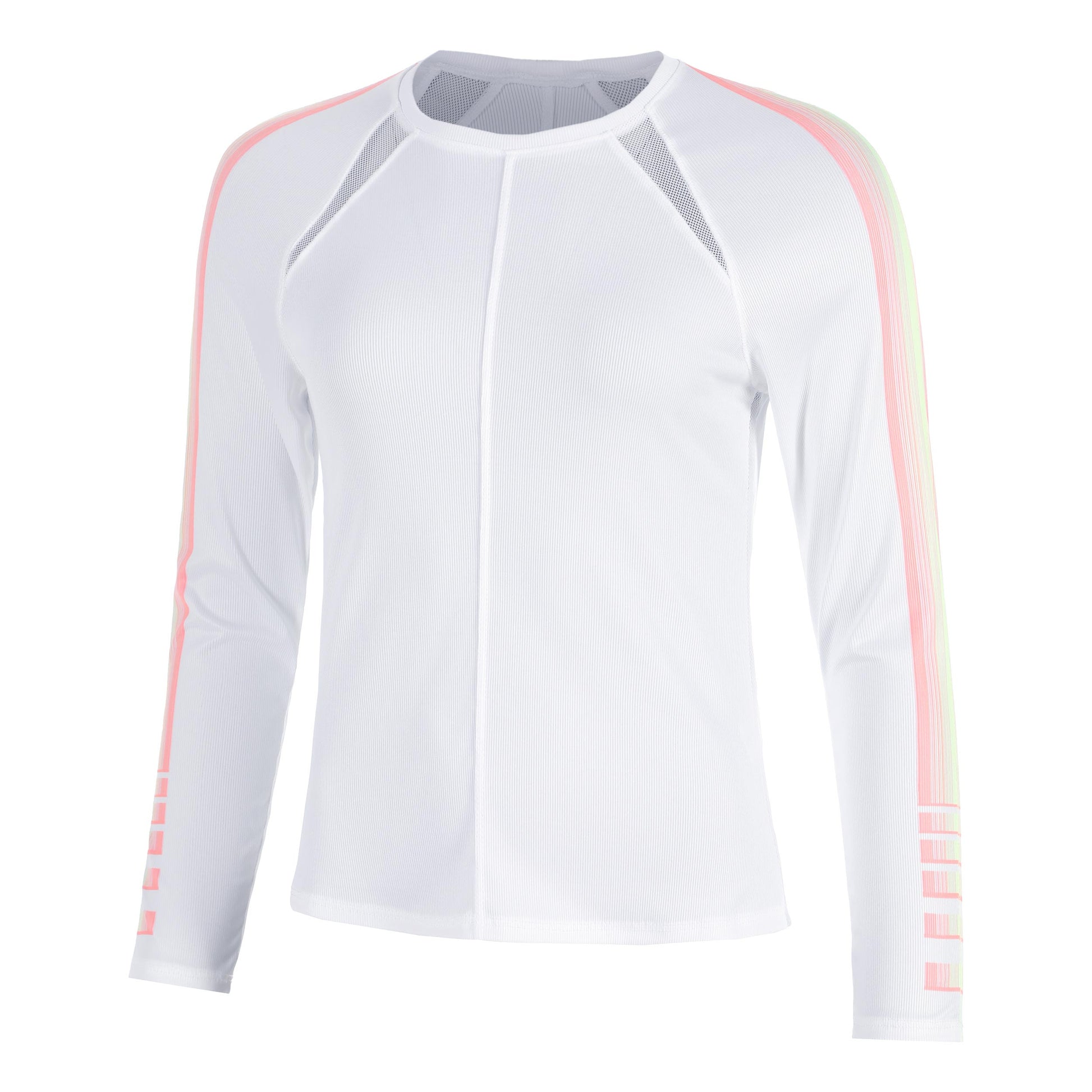 Lucky in Love Sunset Spin Longsleeve Dames-Wit,Oranje