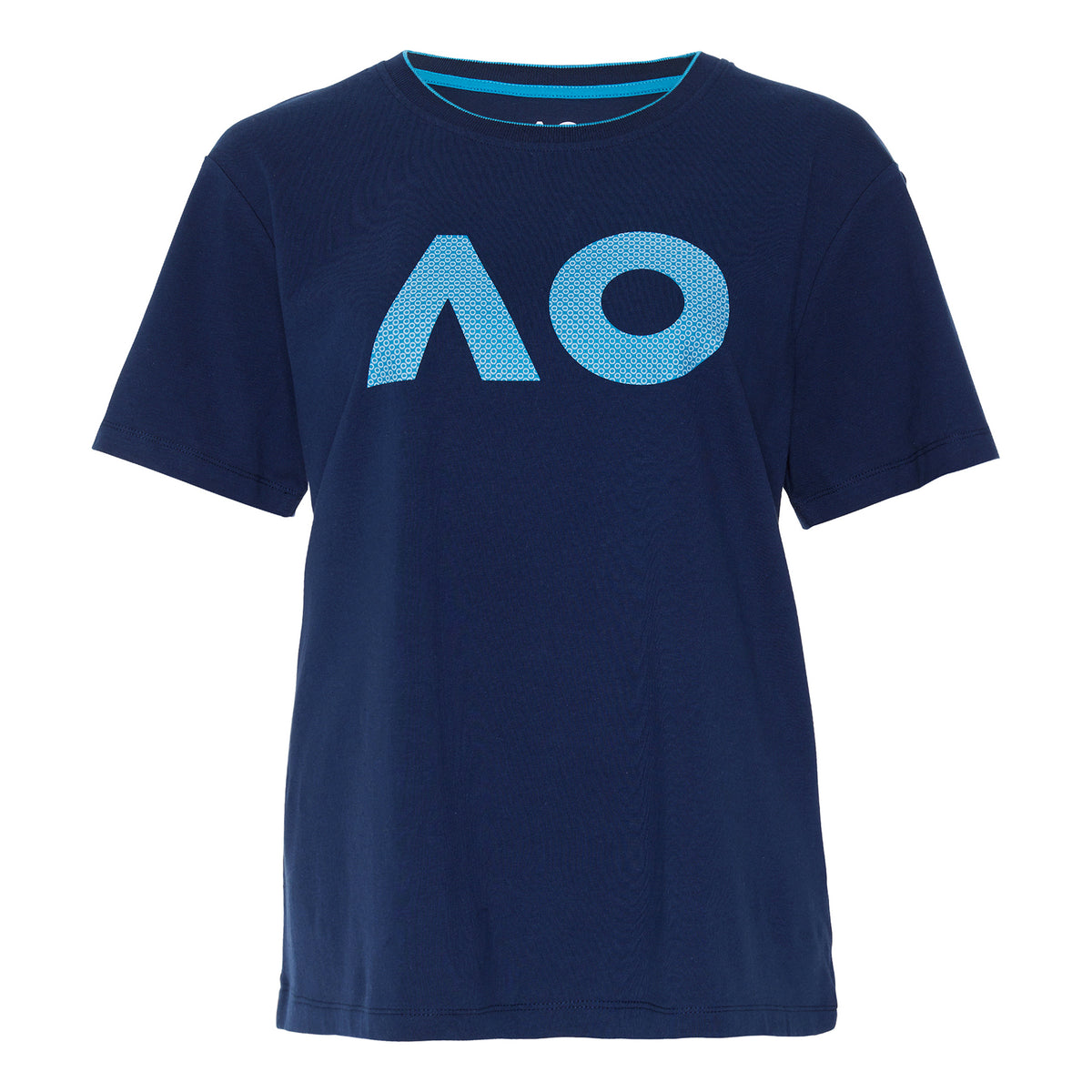 Australian Open AO Stack Print Core Logo T-shirt Dames - donkerblauw,