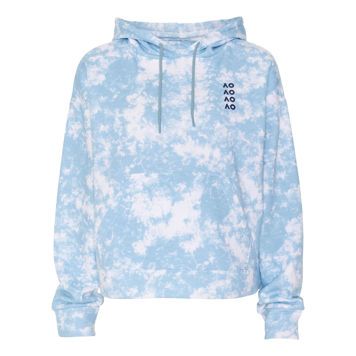 Australian Open AO Tie Dye Sweater met capuchon Dames - lichtblauw, wit