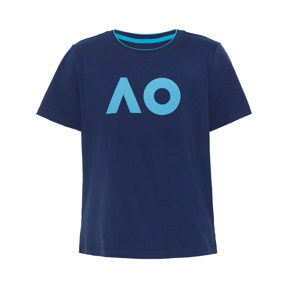Australian Open AO Stack Print Core Logo T-shirt Filles - bleu foncé, bleu