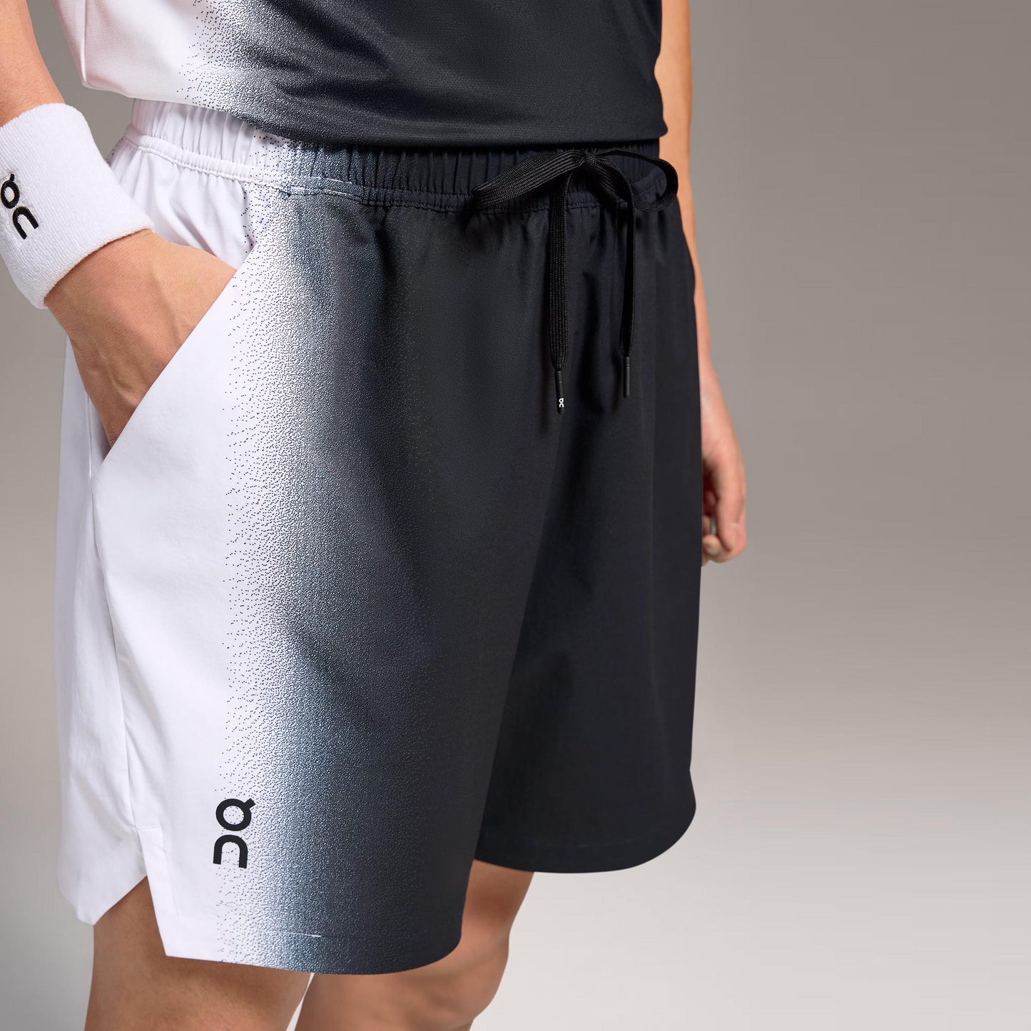 On Court Shorts Heren-Zwart,Wit