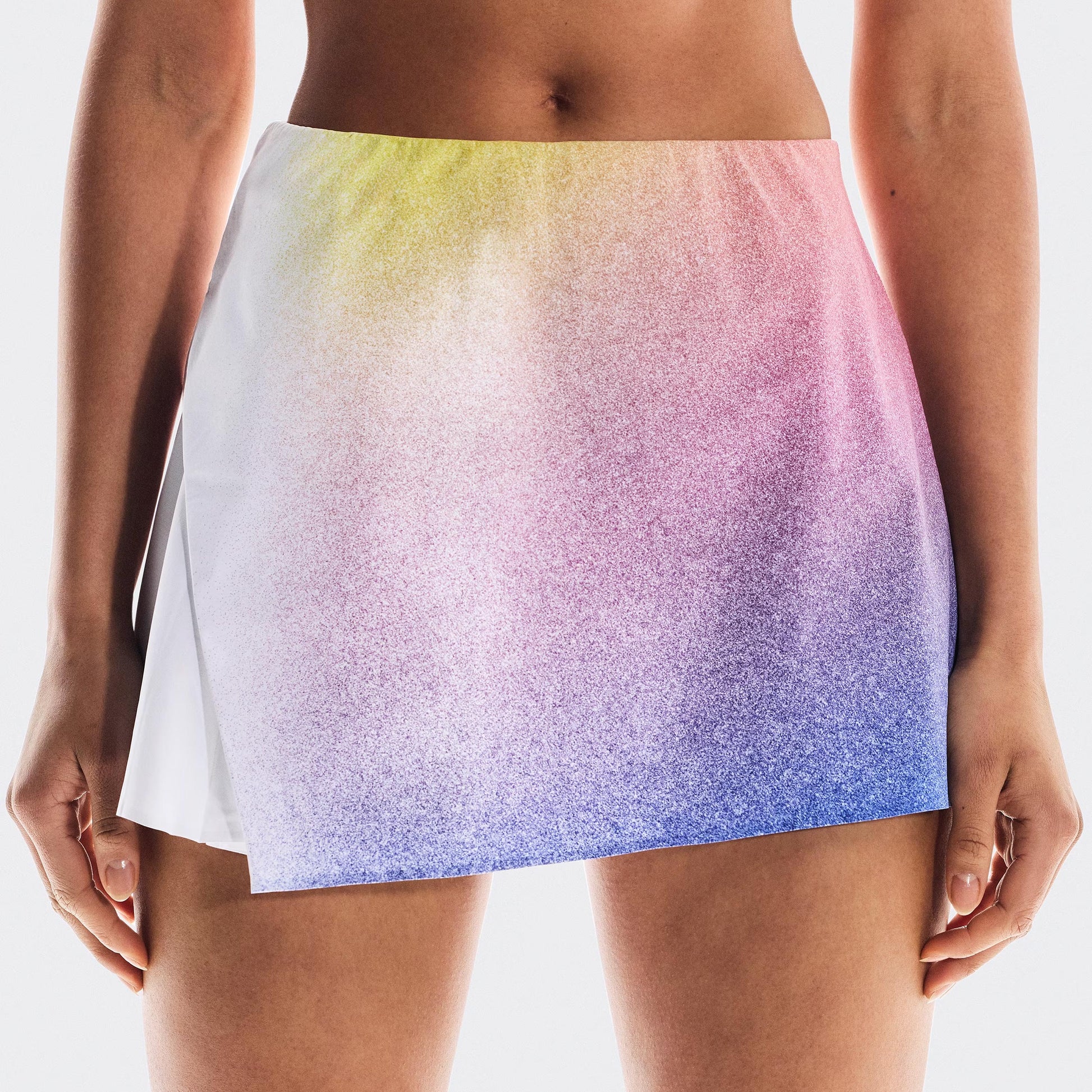 On Court Pleat Rok Dames-Wit,Veelkleurig