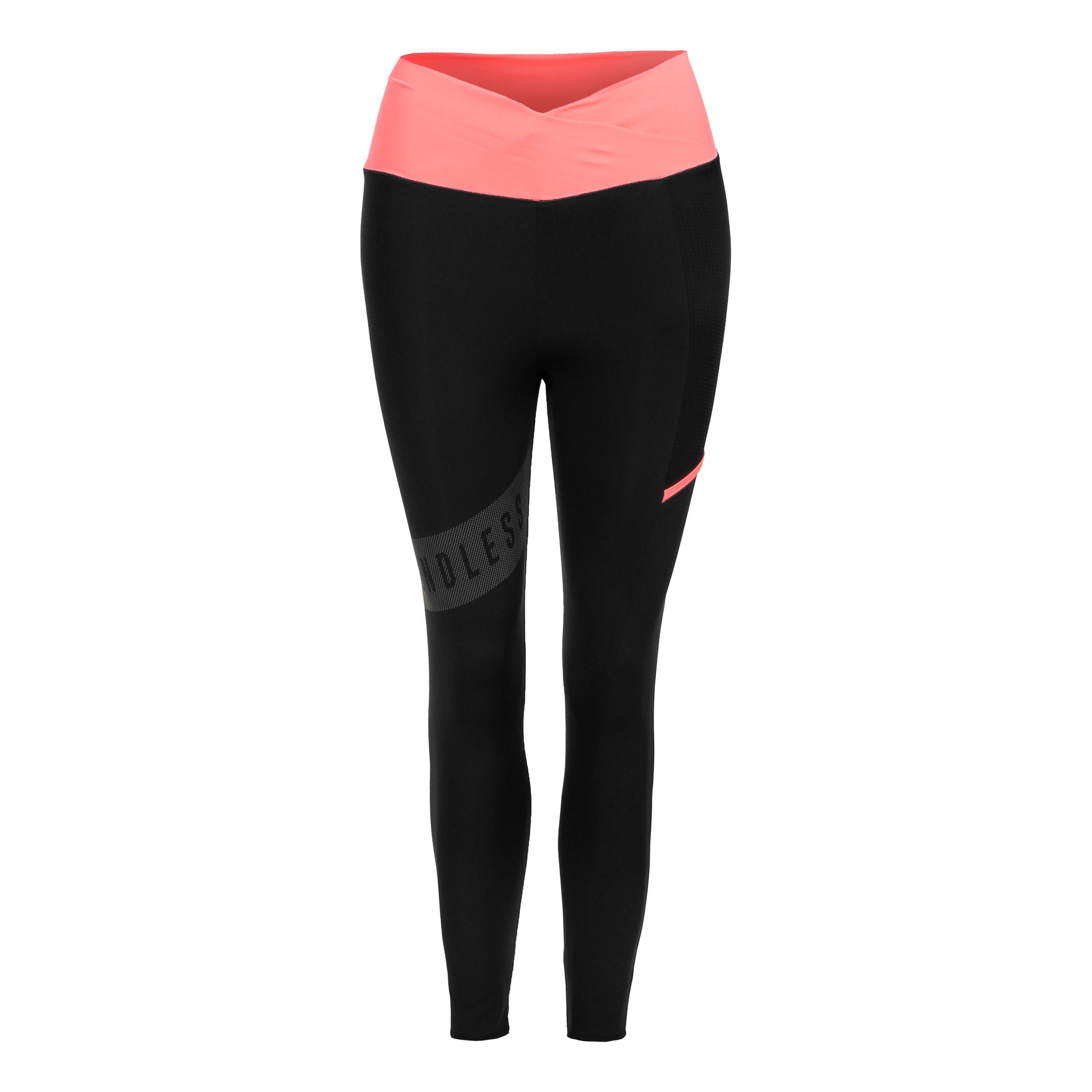 Endless Cross Pocket Collant tight Femmes - noir, corail