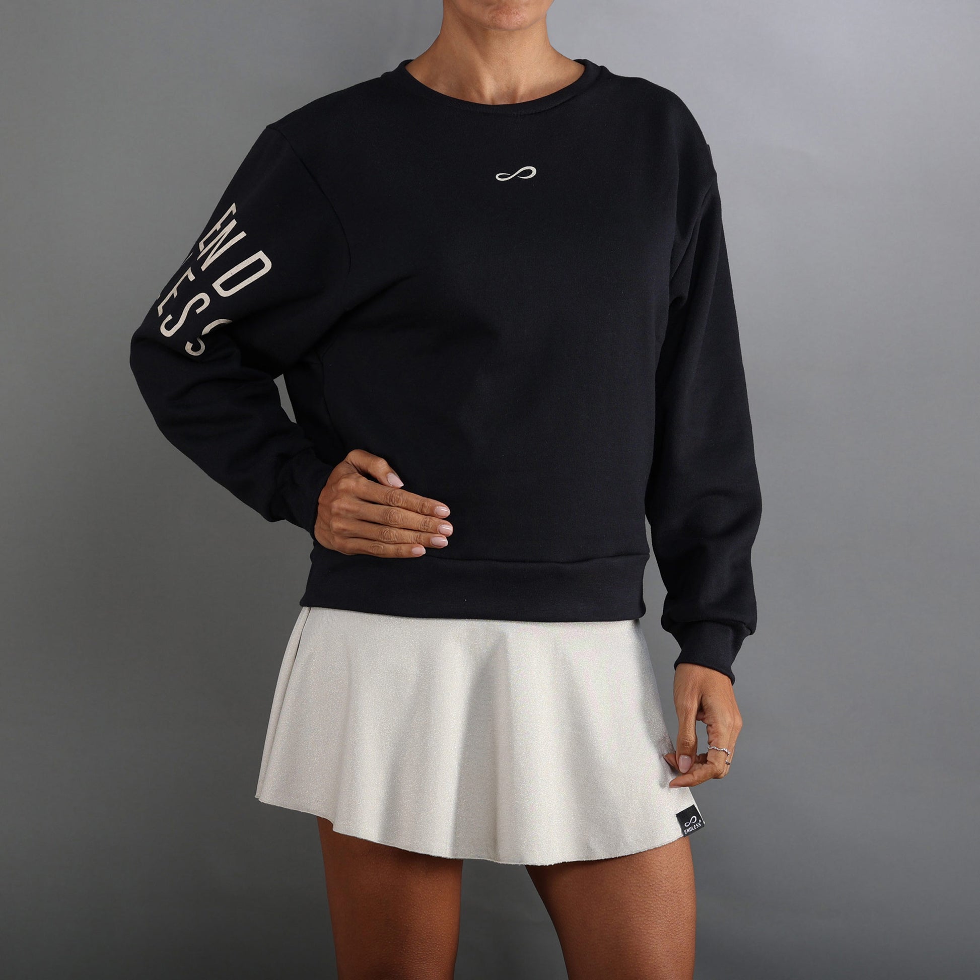 Endless Swell Sweatshirt Dames-Zwart,Goud