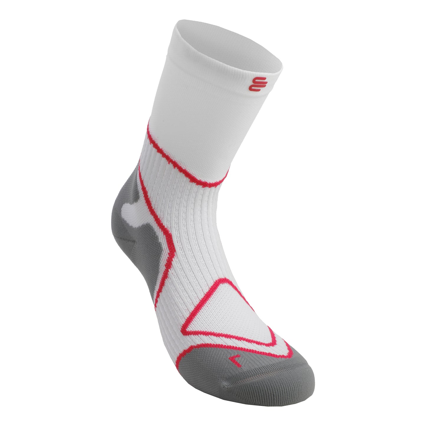Bauerfeind Performance Mid Cut Hardloopsokken Dames-Wit,Pink
