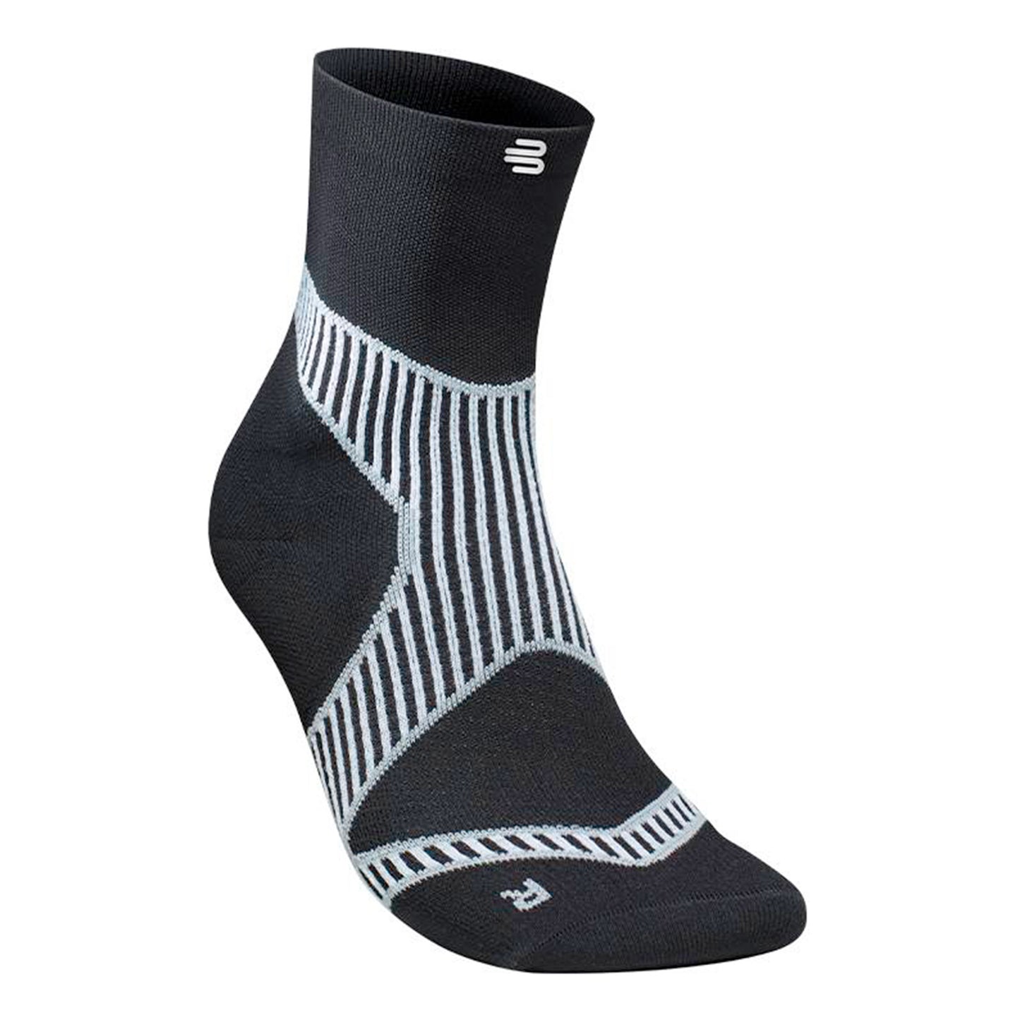 Bauerfeind Performance Mid Cut Hardloopsokken Dames-Zwart,Wit