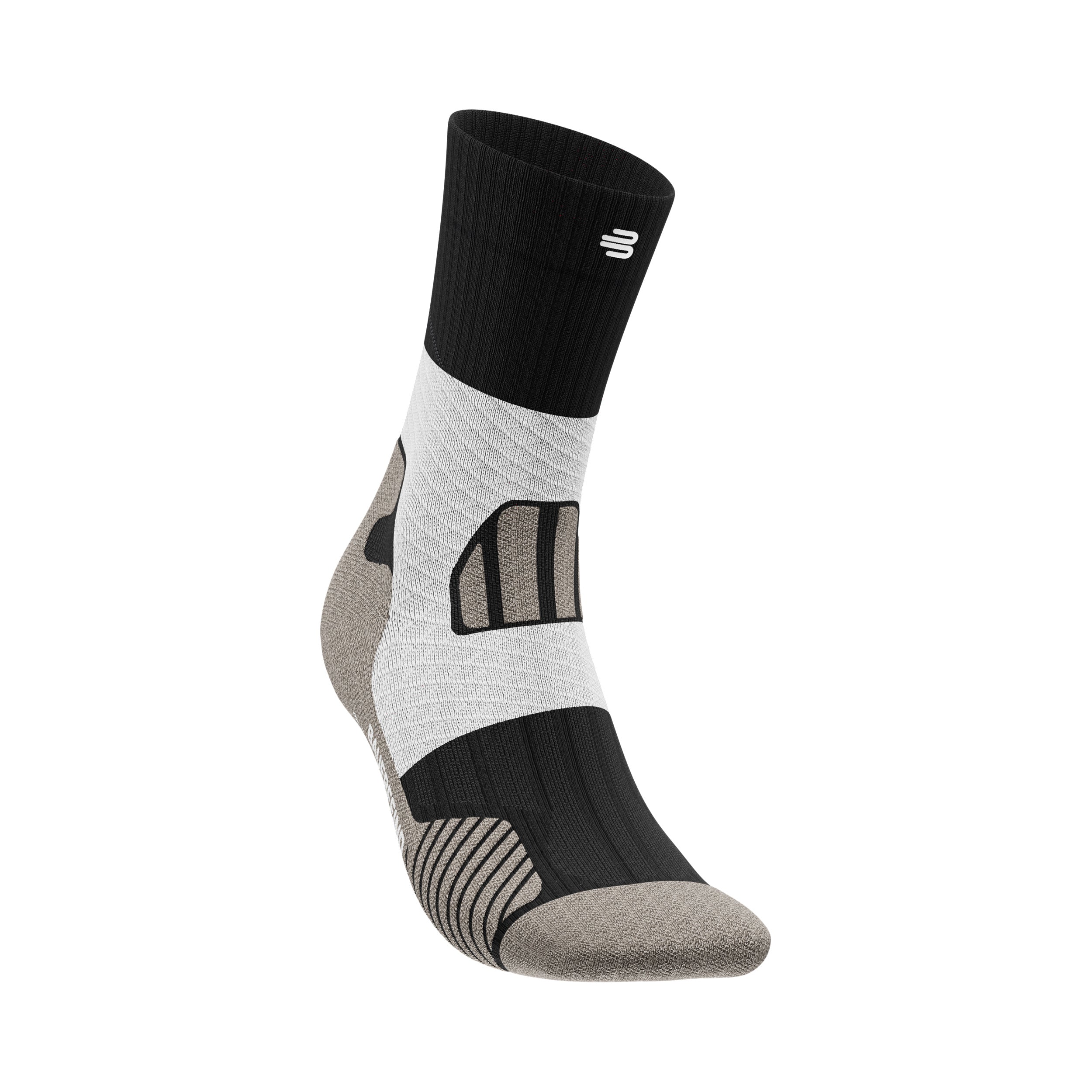 Bauerfeind Trail Run Mid Cut Hardloopsokken Heren-Zwart