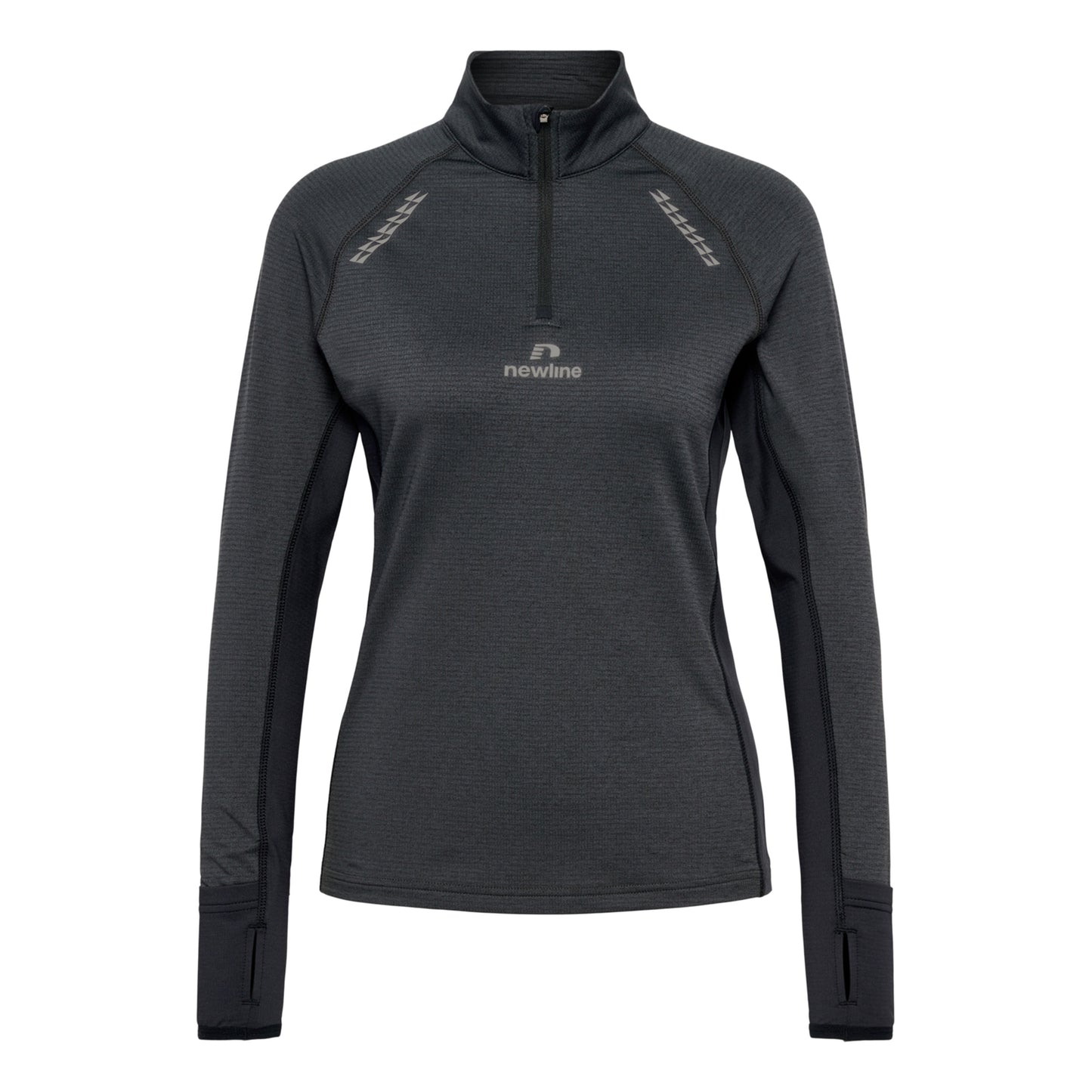 Newline Mesa Half-Zip Topje Hardlopen Dames-Zwart