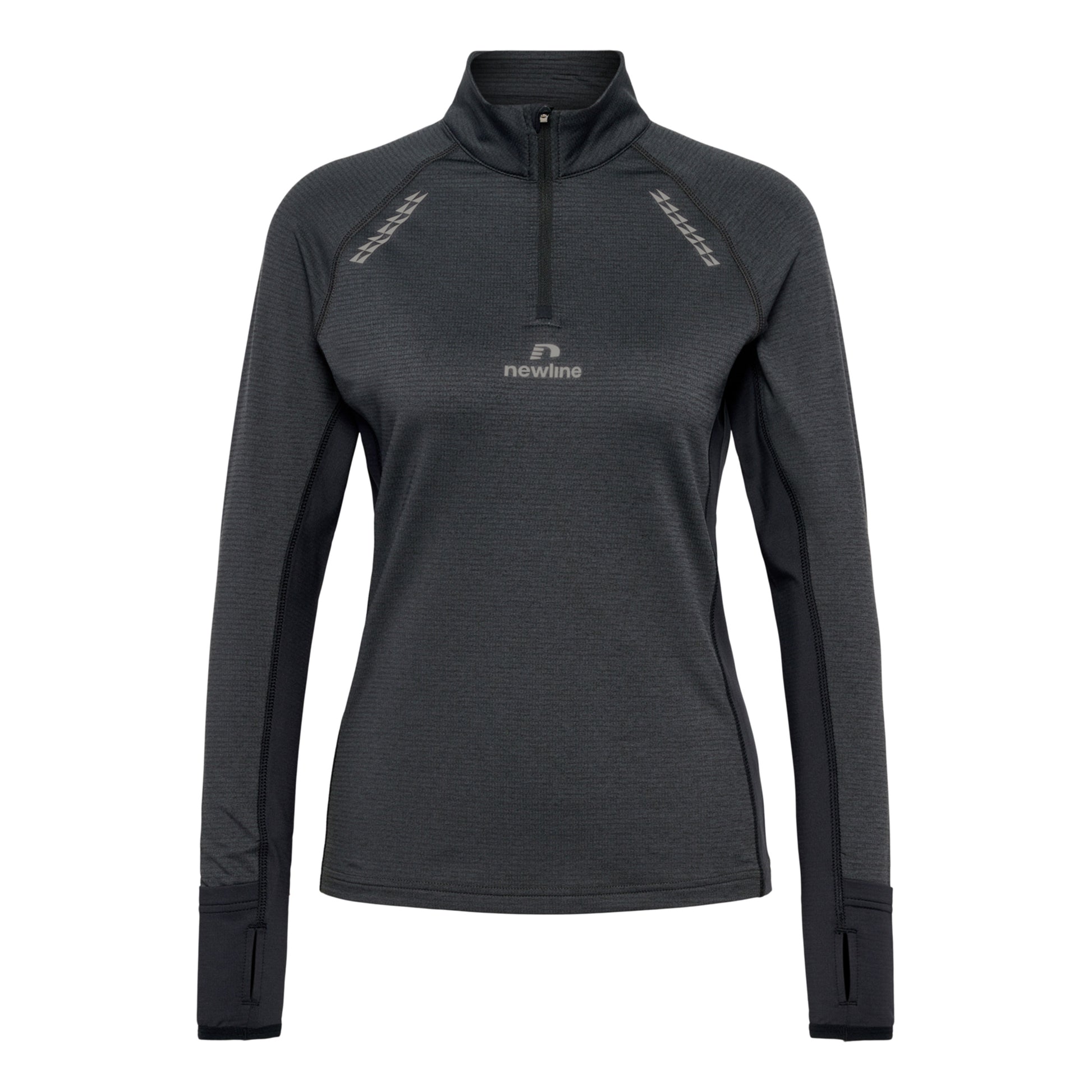Newline Mesa Half-Zip Topje Hardlopen Dames-Zwart