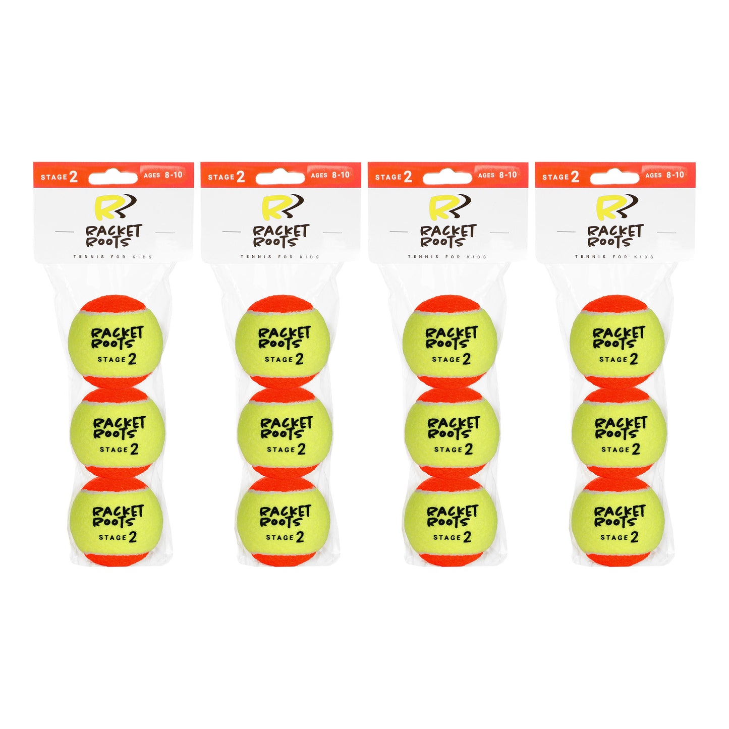 Racket Roots Sac de 3 balles 4x RR Stage 2