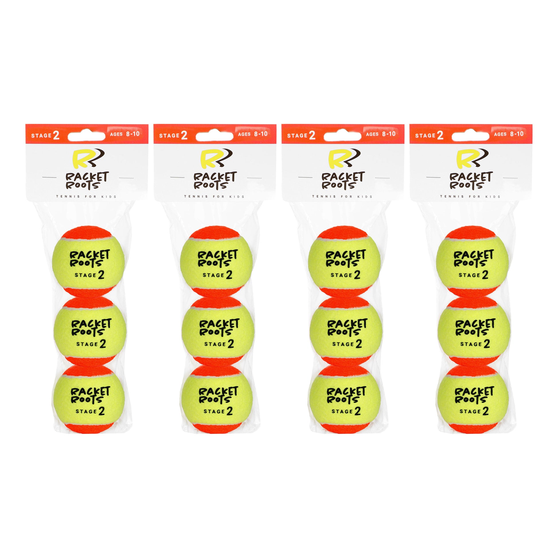Racket Roots Sac de 3 balles 4x RR Stage 2