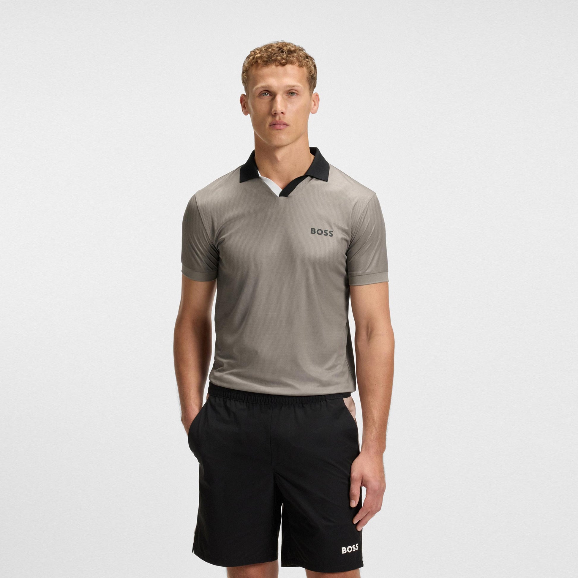 BOSS Palle TOC Polo Hommes-Gris,Noir