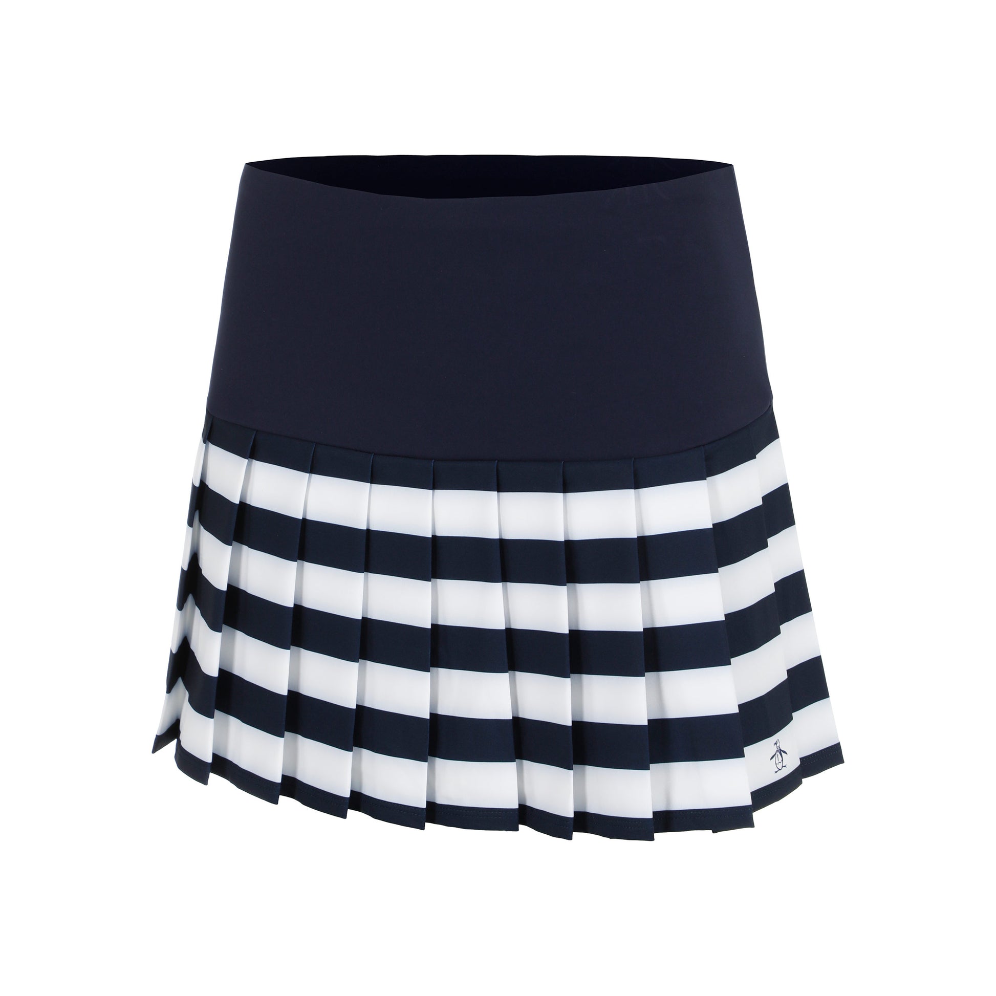 Original Penguin Striped Pleated Rok Dames-Donkerblauw