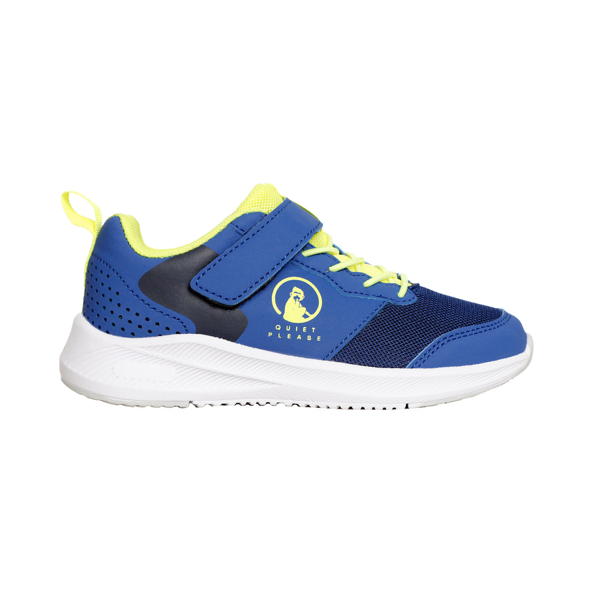 Quiet Please Courtstyler Velcro Chaussures Toutes Surfaces Enfants-Bleu,Jaune