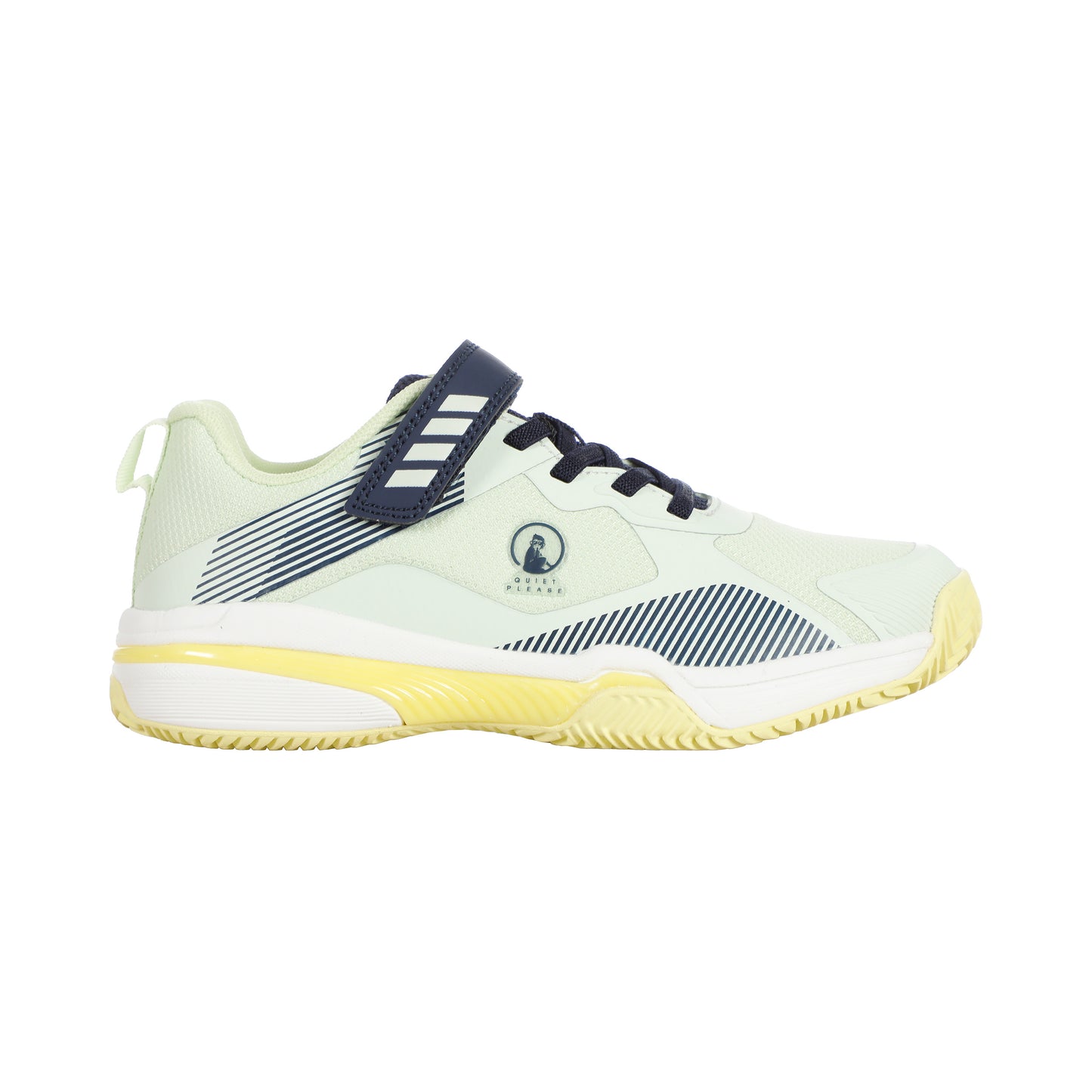 Quiet Please Match Velcro Clay Chaussure Terre Battue Enfants-Jaune Lemon, Jaune