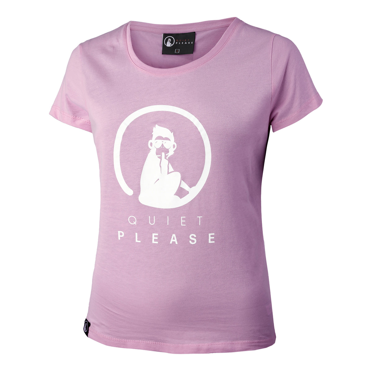 Quiet Please Baseline Logo Glitter T-shirt Dames - pink,