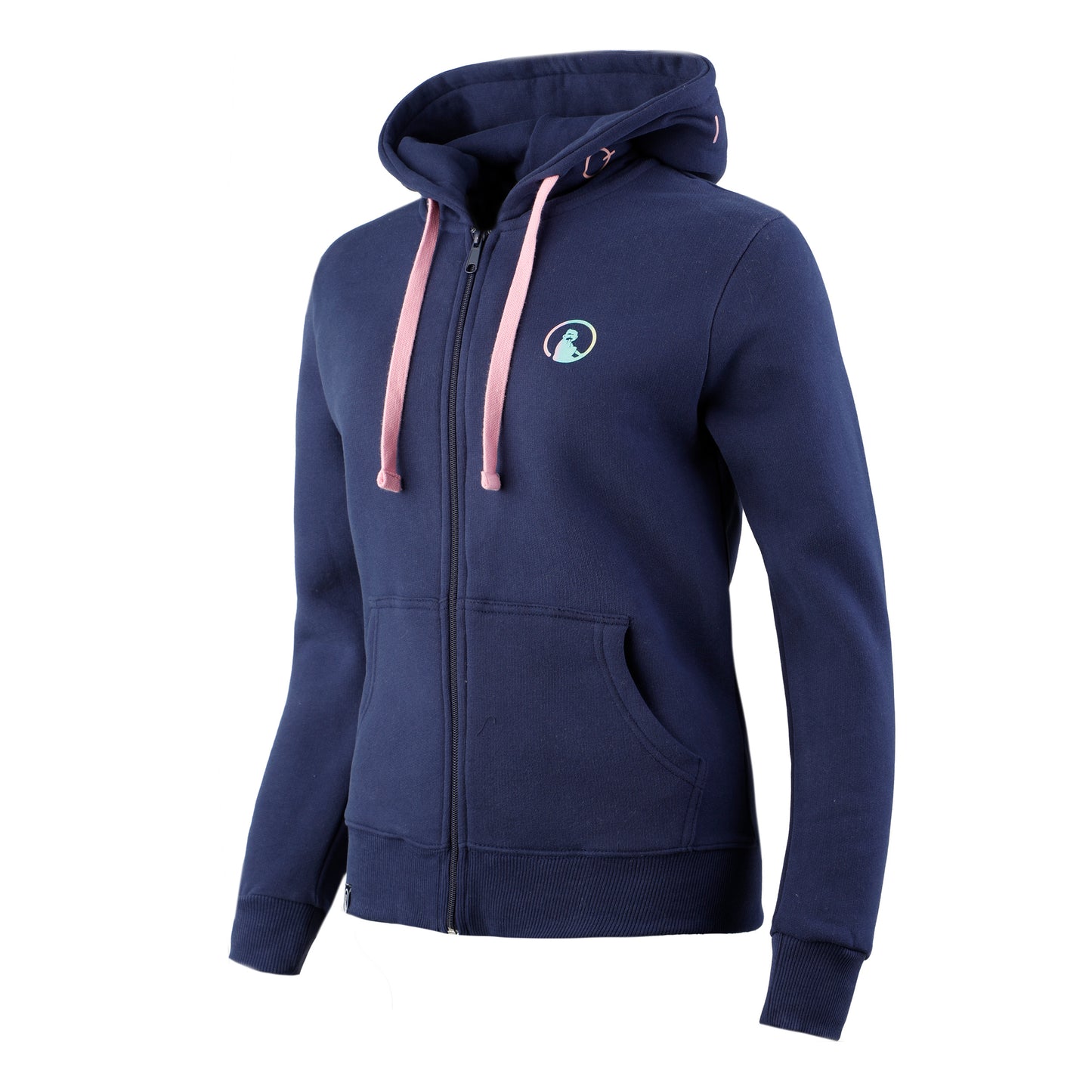 Quiet Please Letters Gilet en coton Femmes - bleu, multicouleur