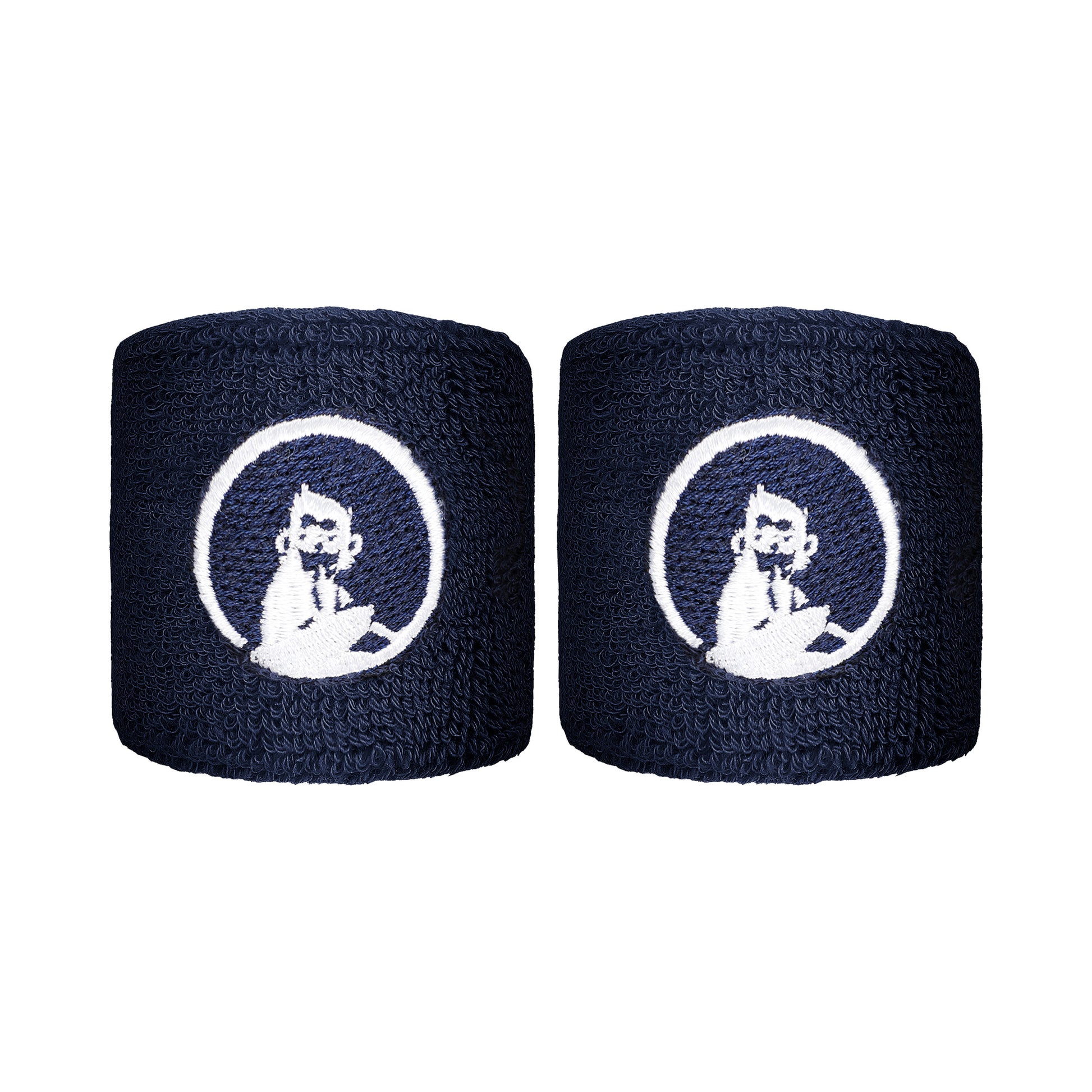 Quiet Please Zweetband Verpakking 2 stuks kort - blauw